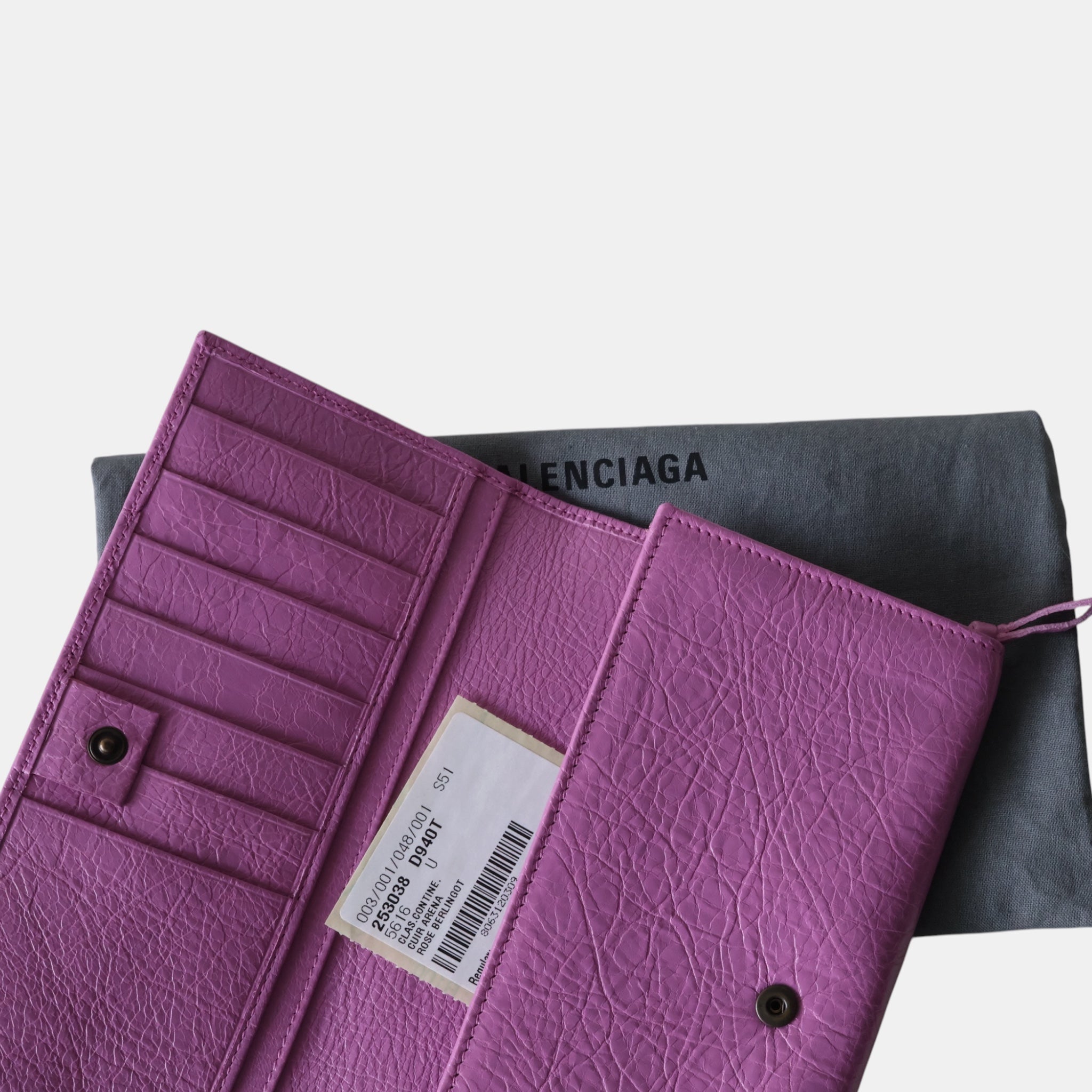 Balenciaga Pink Arena Leather Le City Wallet - Brand New w/ Tags - Balenciaga - from the ss17 to aw21 archives
