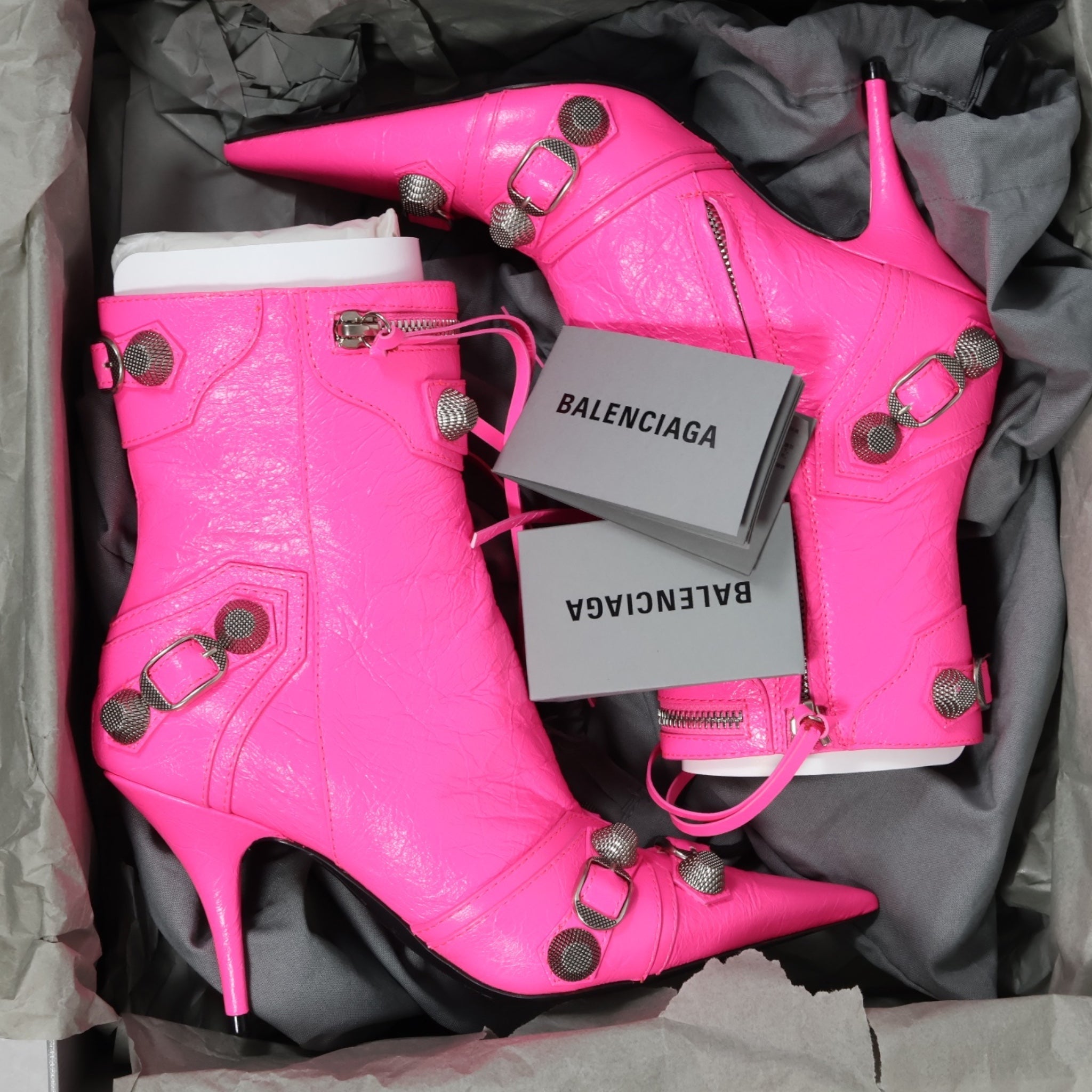 Balenciaga Pink Fluo Cagole Bootie (EU36) - Brand New - Balenciaga - from the ss17 to aw21 archives
