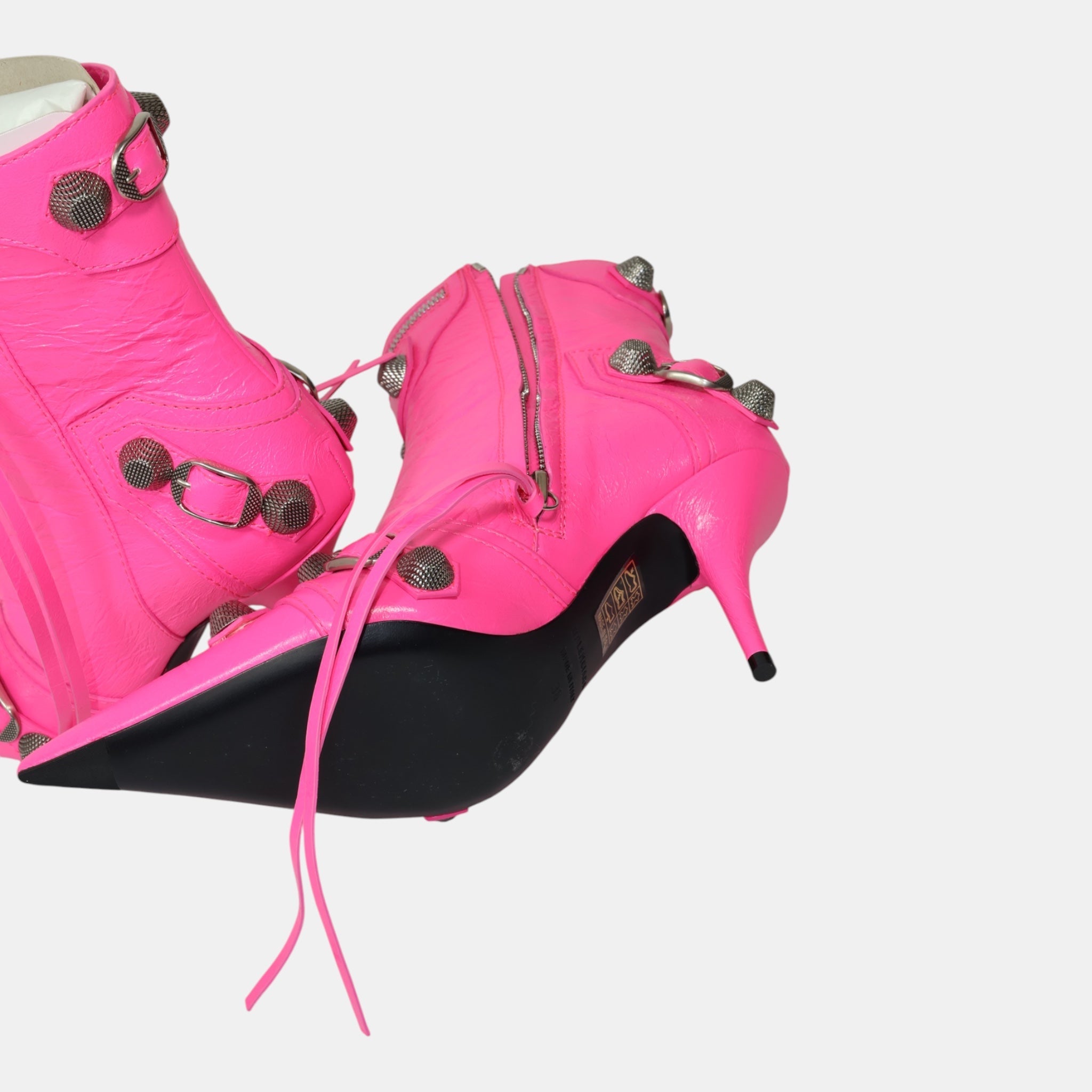 Balenciaga Pink Fluo Cagole Bootie (EU36) - Brand New - Balenciaga - from the ss17 to aw21 archives