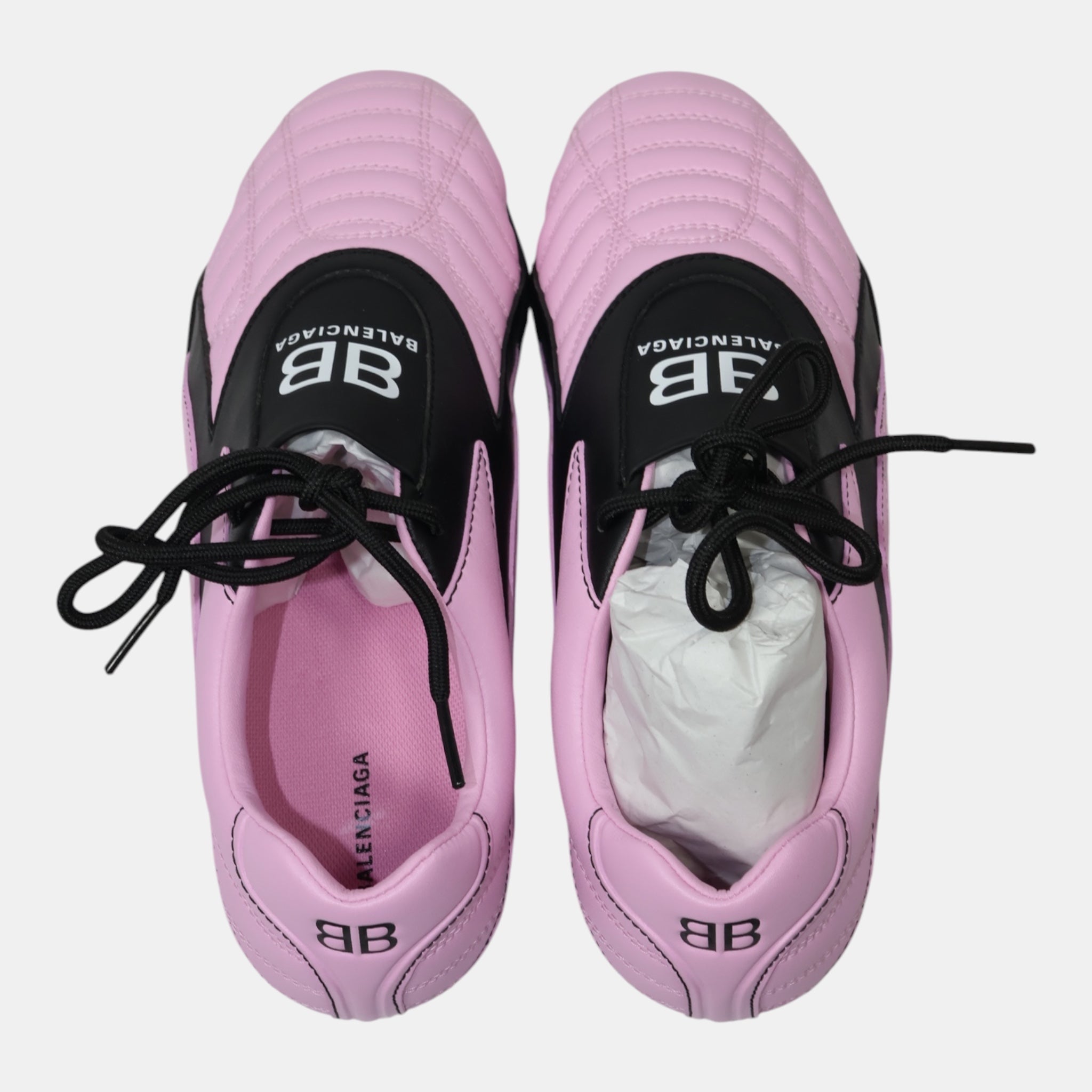 Balenciaga Pink Leather Zen Sneakers (EU37) - Brand New - Balenciaga - from the ss17 to aw21 archives