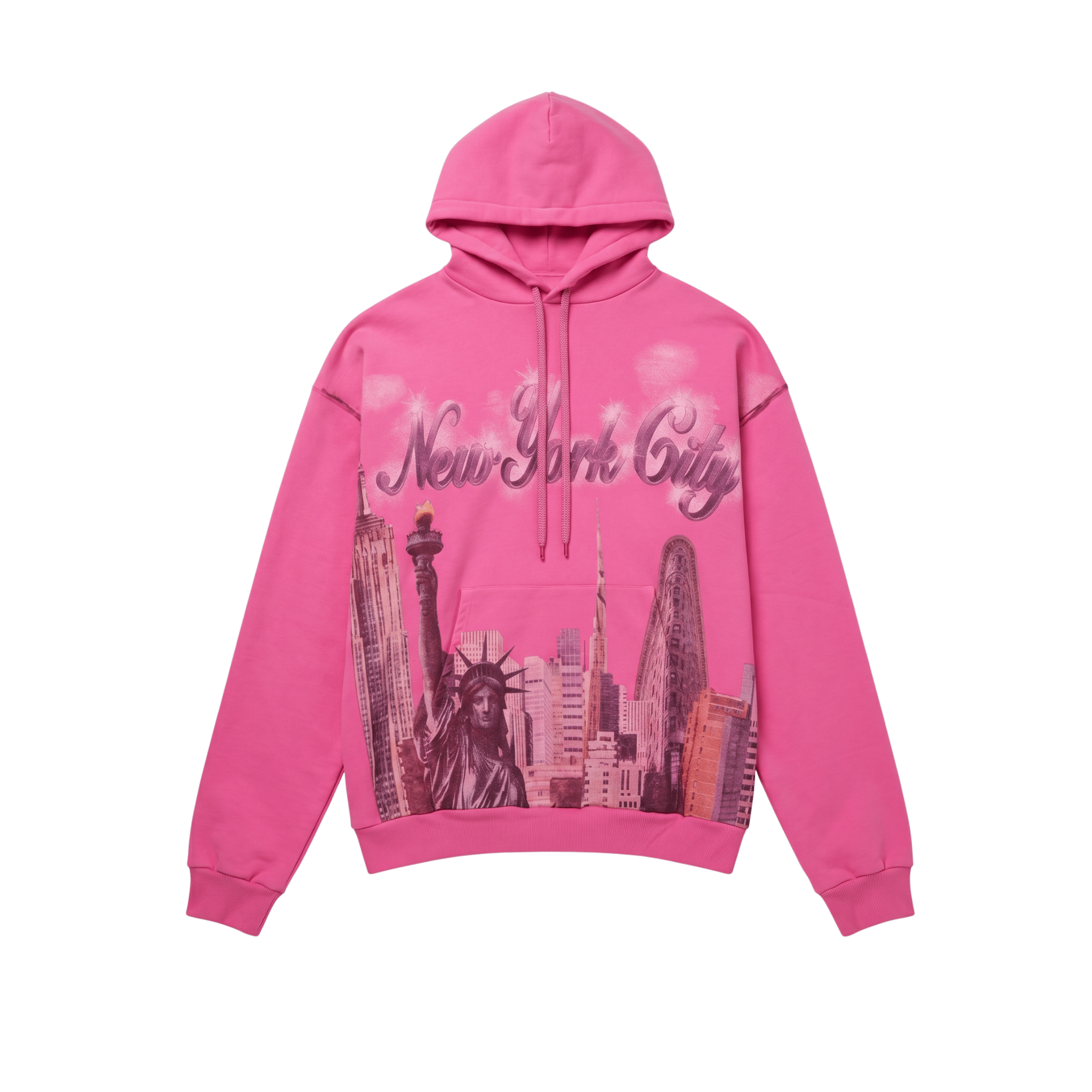 Balenciaga Pink NYC Souvenir Hoodie (S) - Pristine - Balenciaga - from the ss17 to aw21 archives