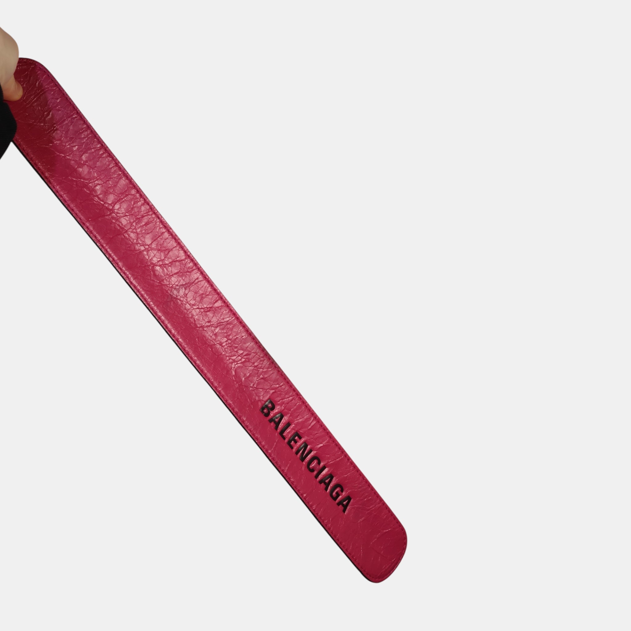 Balenciaga Pink Slap Leather Bracelet - Brand New - Balenciaga - from the ss17 to aw21 archives