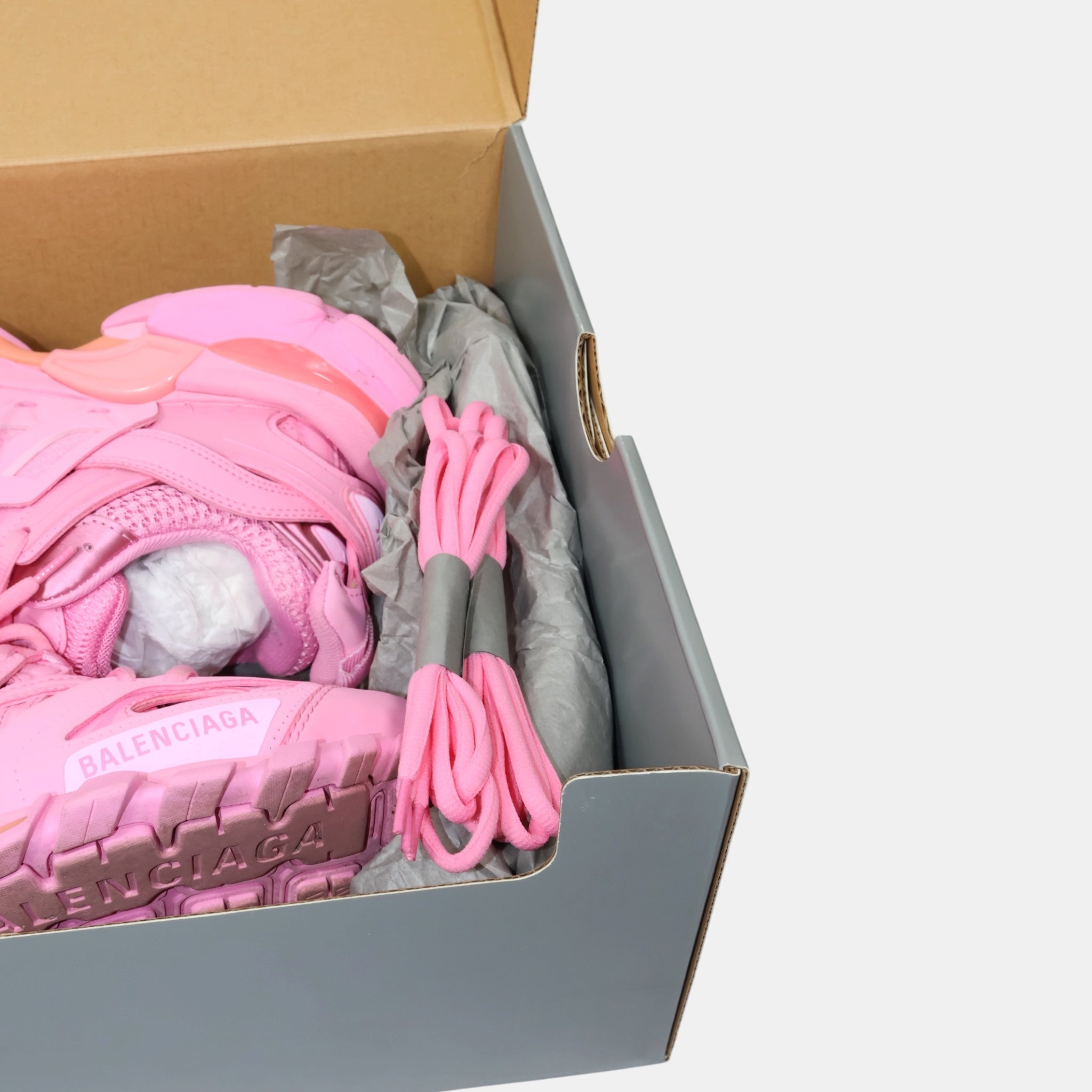 Balenciaga Pink Tracks Sneakers (EU36) - Excellent - Balenciaga - from the ss17 to aw21 archives