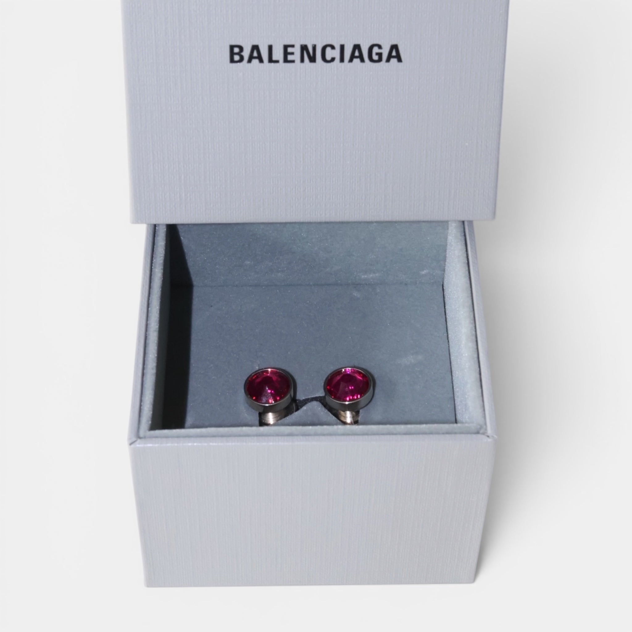 Balenciaga Plug Pink Gems Earrings - Brand New - Balenciaga - from the ss17 to aw21 archives