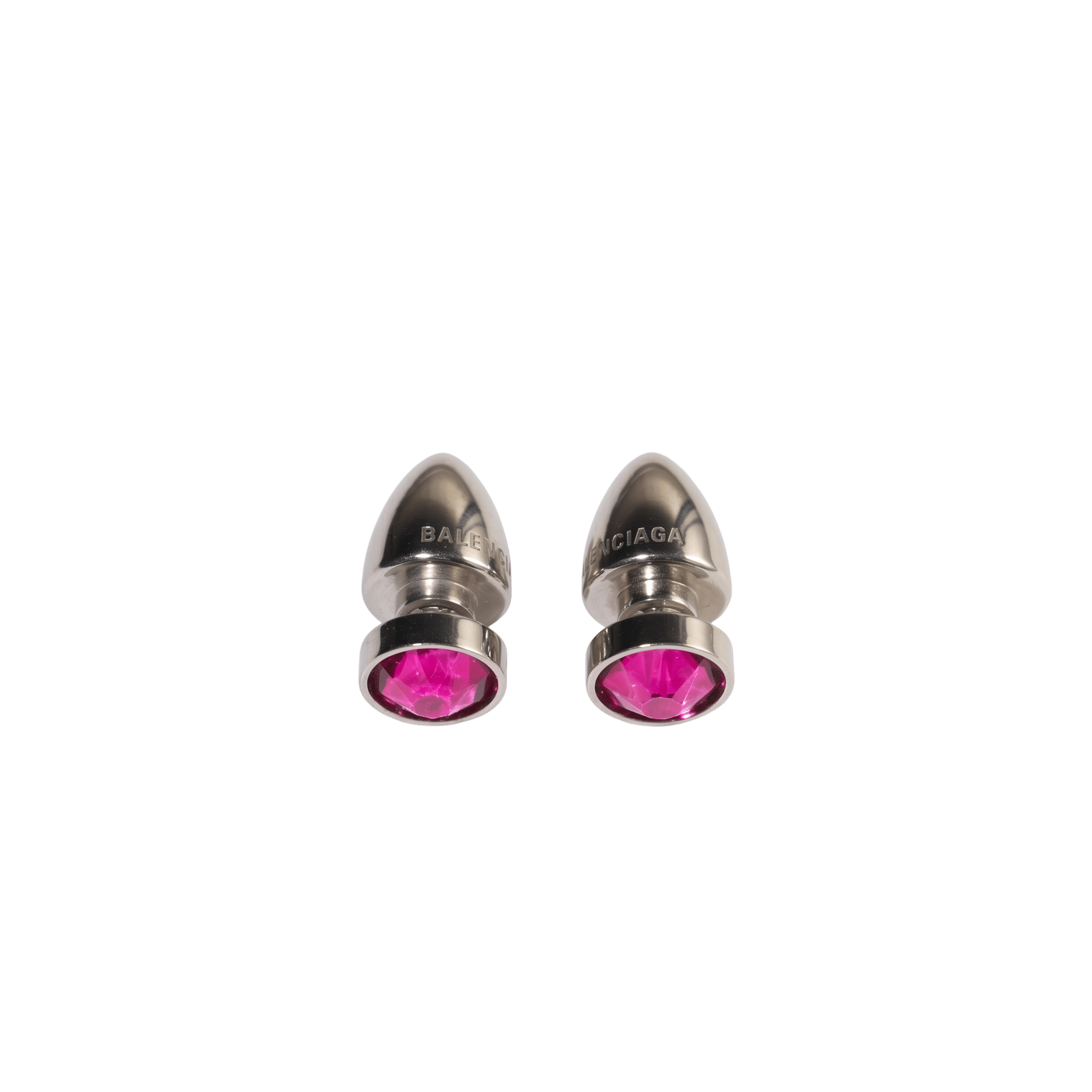 Balenciaga Plug Pink Gems Earrings - Brand New - Balenciaga - from the ss17 to aw21 archives