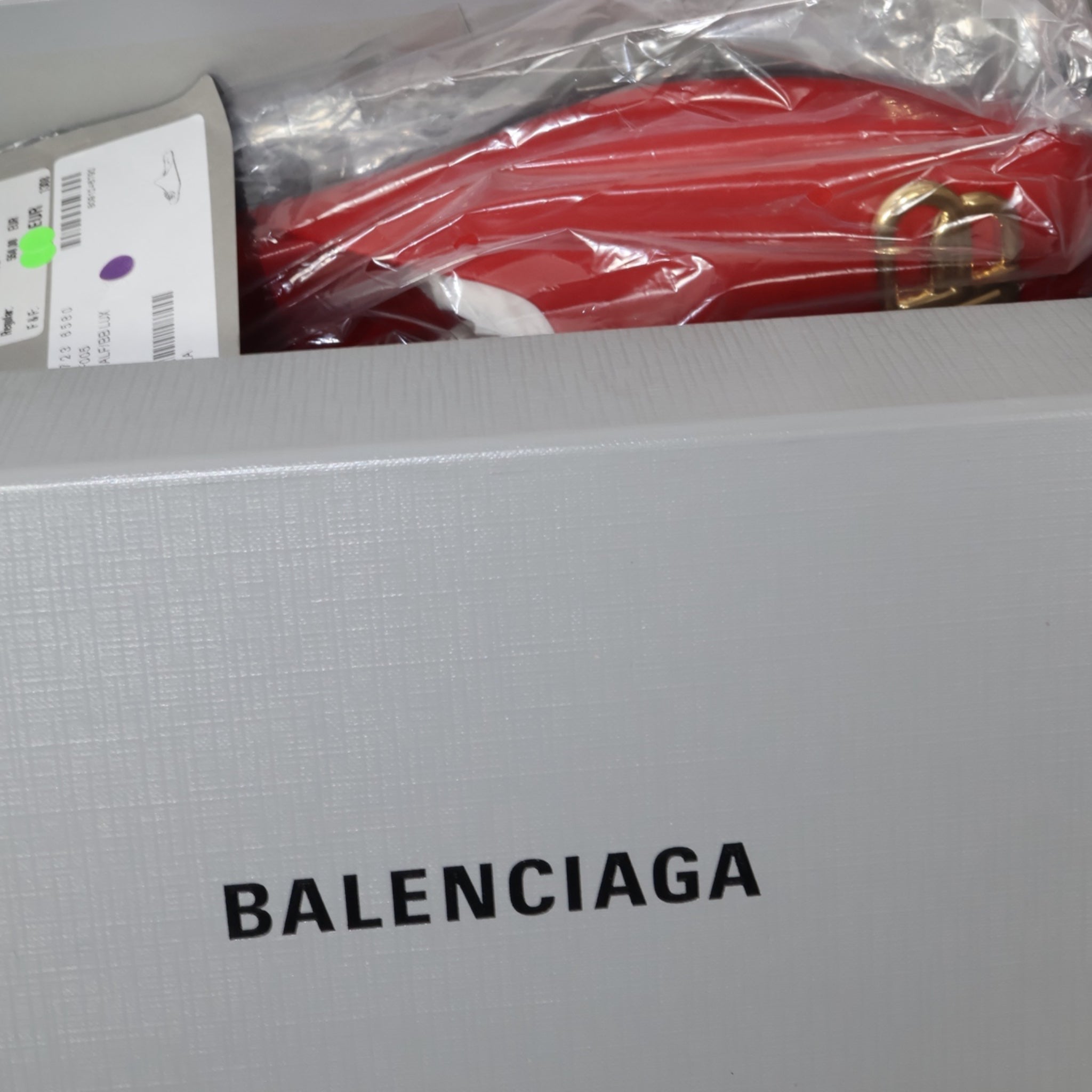 Balenciaga Red Leather BB Buckle Mules (EU37) - Brand New - Balenciaga - from the ss17 to aw21 archives