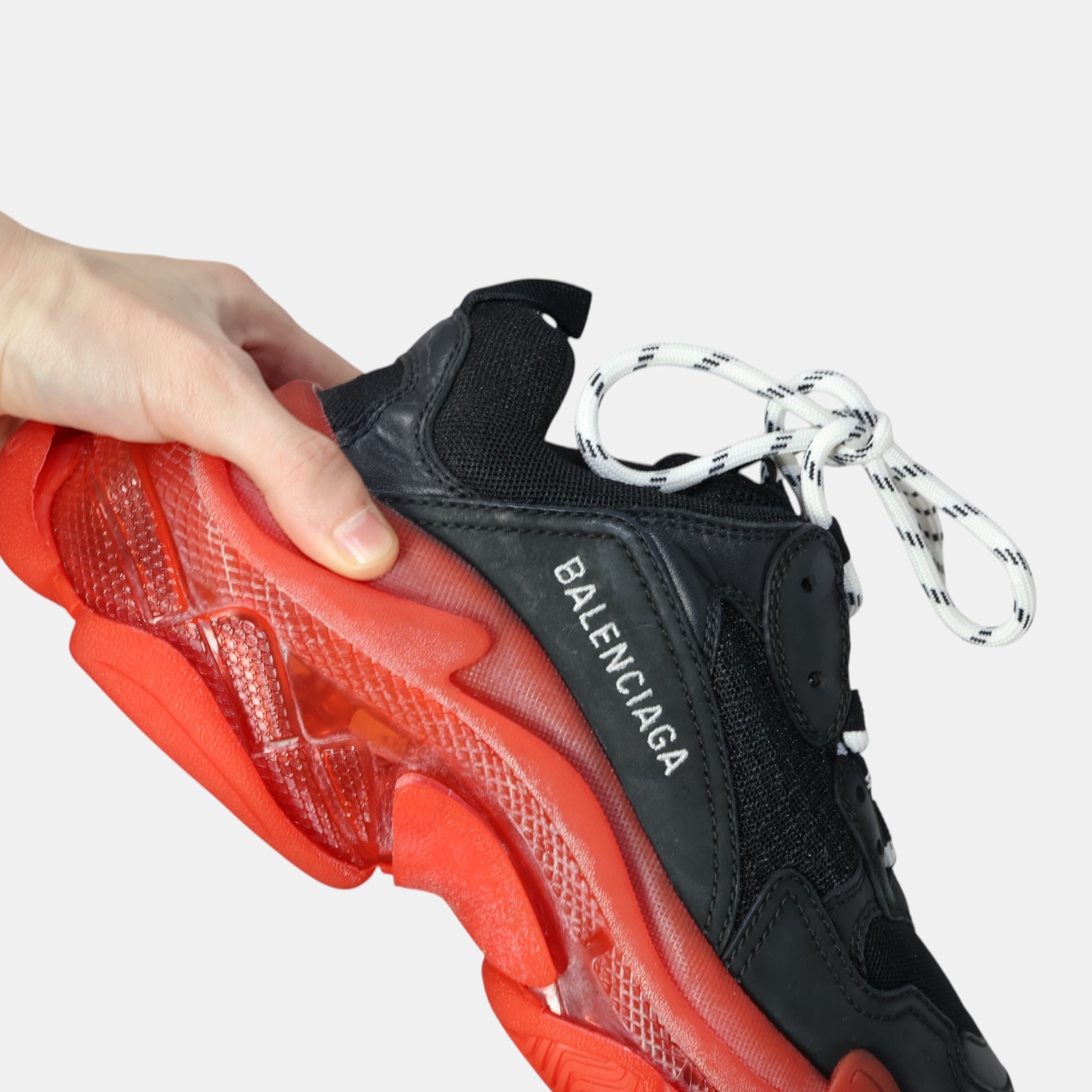 Balenciaga Red/Black Triple S Sneakers (EU37) - Brand New - Balenciaga - from the ss17 to aw21 archives