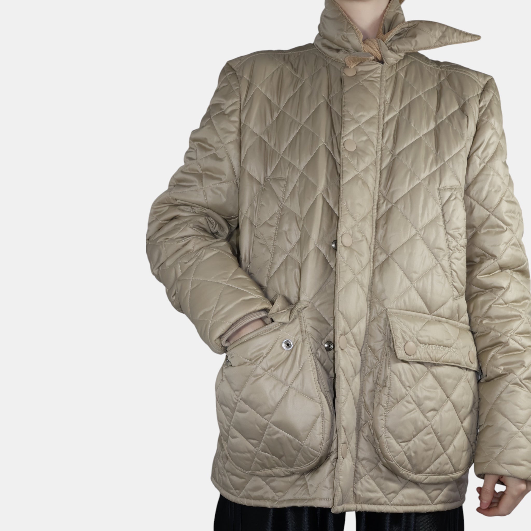 Balenciaga Scarf Knot Hunter Jacket (F36) - Good - Balenciaga - from the ss17 to aw21 archives