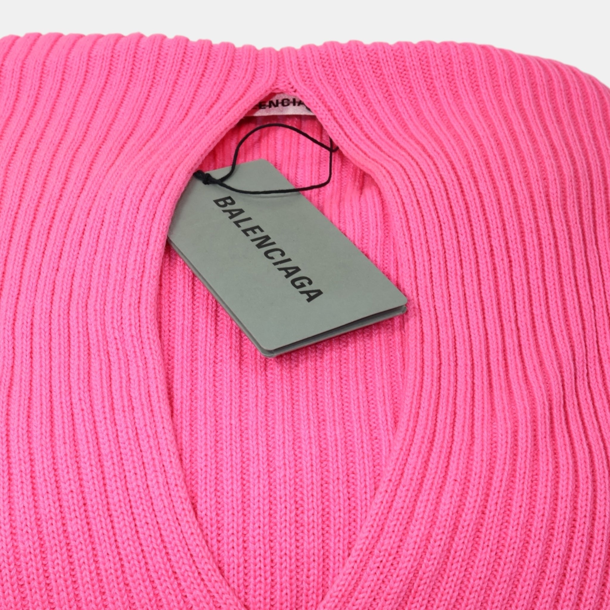 Balenciaga Slit Rib Knit Ultrapink (S) - Brand New w/ Tags - Balenciaga - from the ss17 to aw21 archives