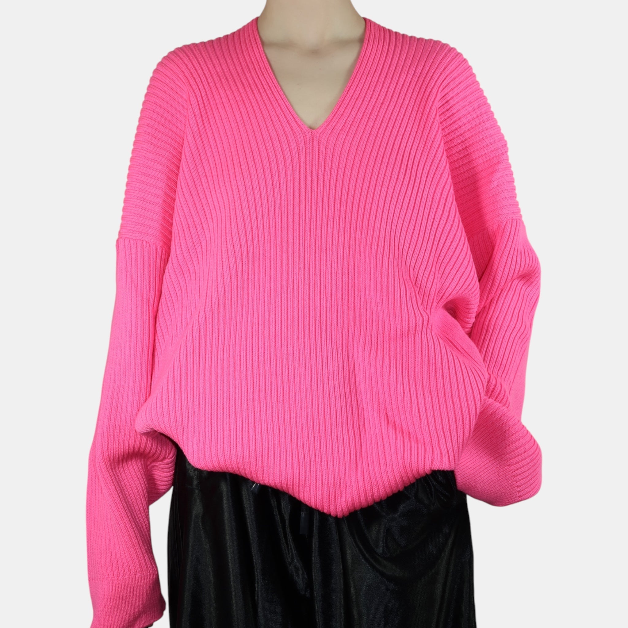 Balenciaga Slit Rib Knit Ultrapink (S) - Brand New w/ Tags - Balenciaga - from the ss17 to aw21 archives