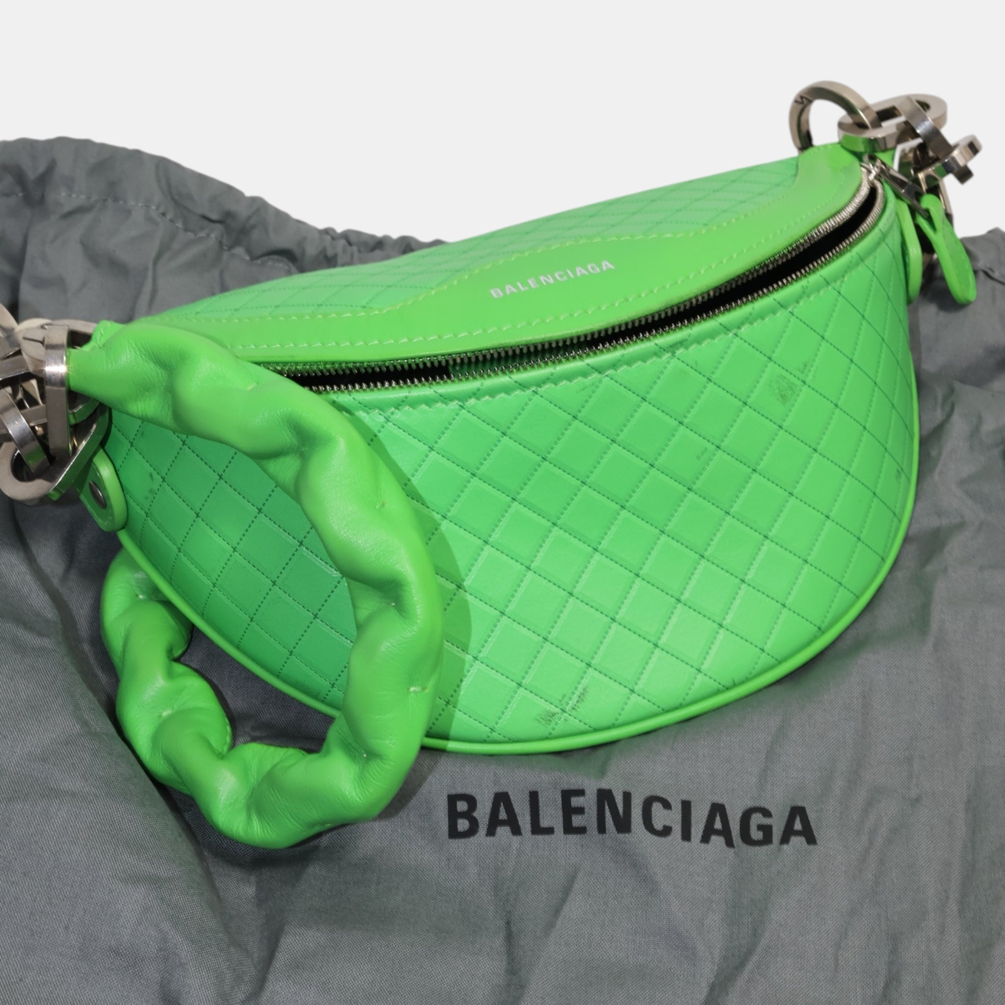 Balenciaga Souvenirs XXS Belt Bag Neon Green - Brand New Good - Balenciaga - from the ss17 to aw21 archives