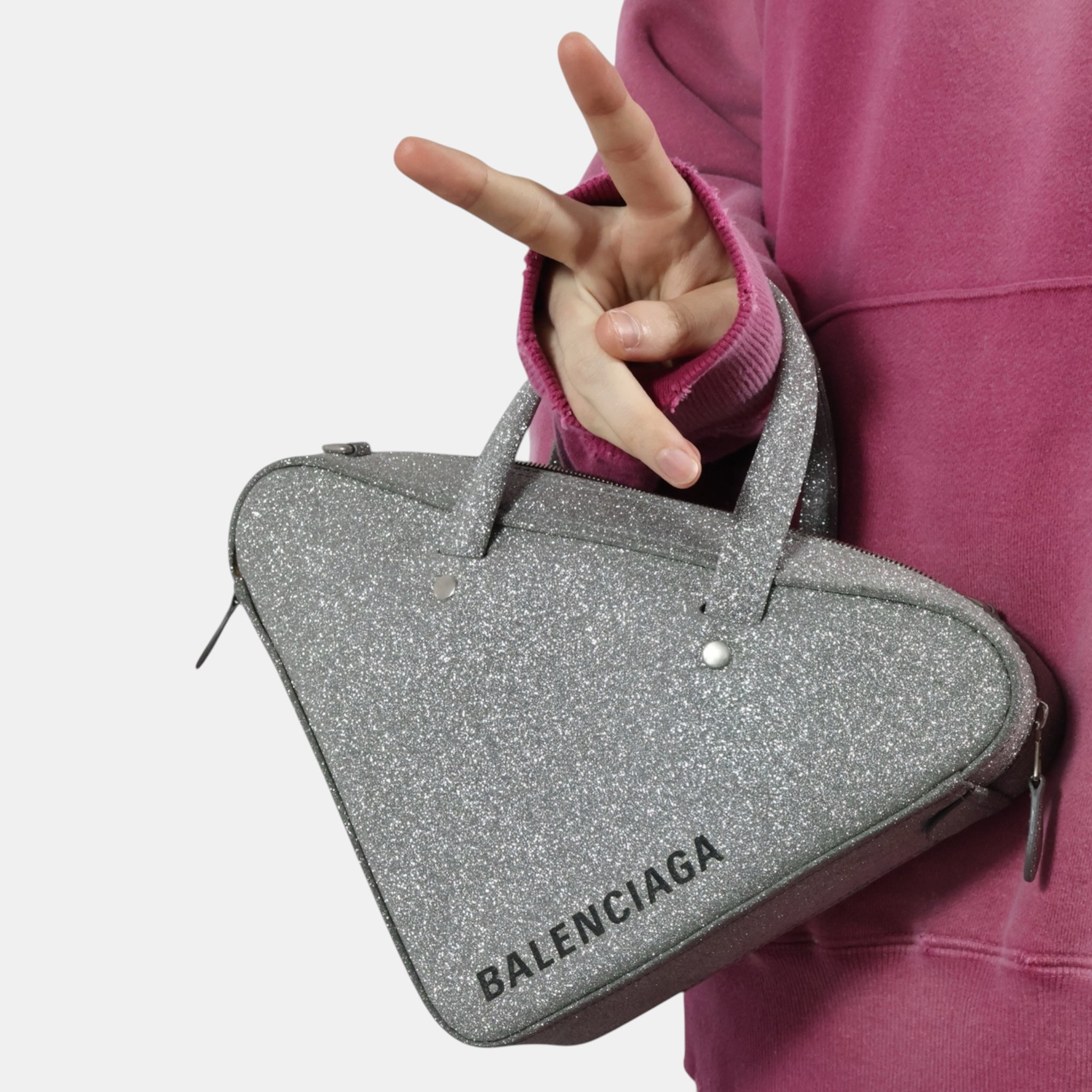 Balenciaga Triangle Duffle XS Glitter - Brand New - Balenciaga - from the ss17 to aw21 archives