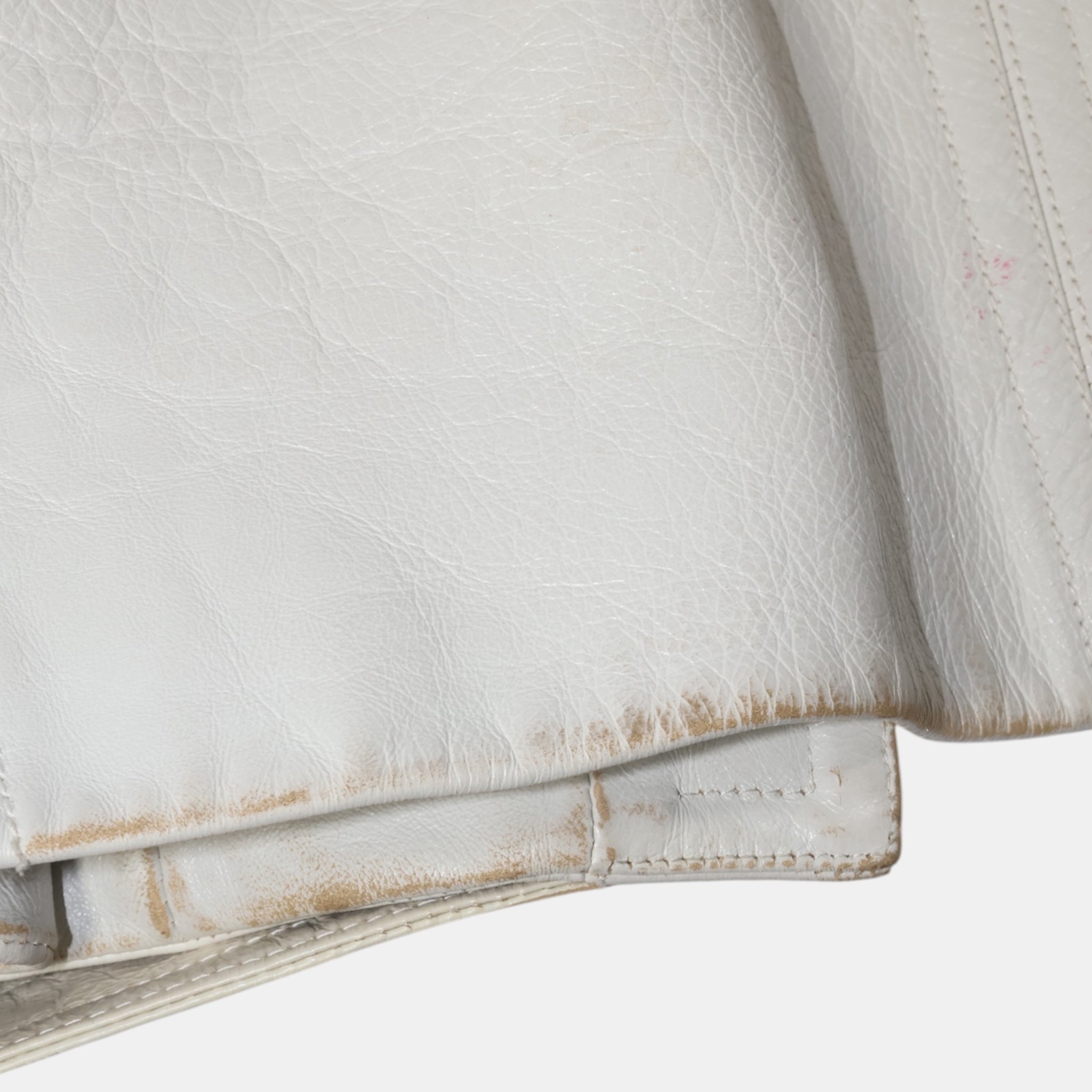 Balenciaga White Leather Corseted Jacket (F36) - Brand New - Balenciaga - from the ss17 to aw21 archives