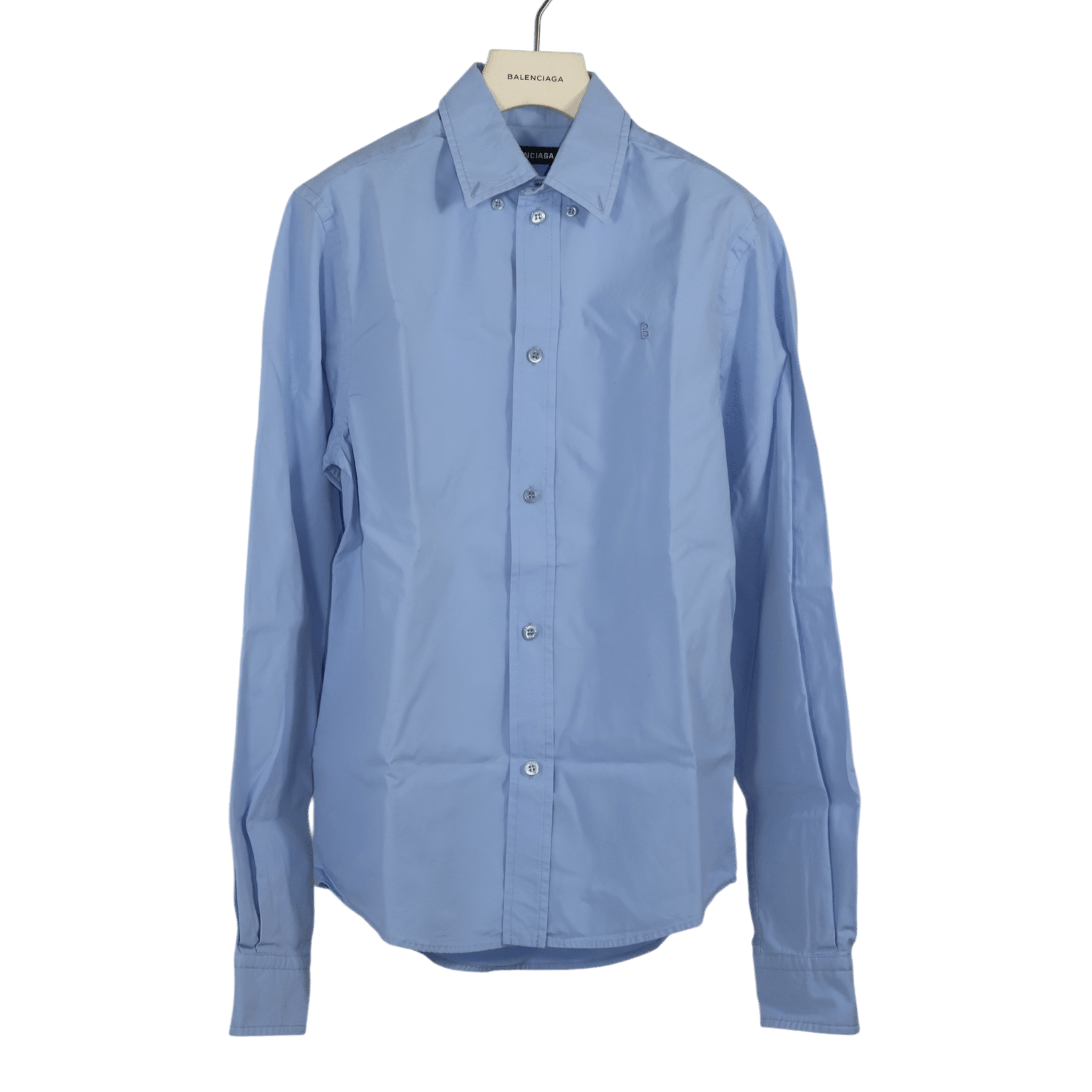 [Campaign] Balenciaga Blue Shrunk Shirt Washed Treatment (M37) - Brand New w/ Tags - Balenciaga - from the ss17 to aw21 archives