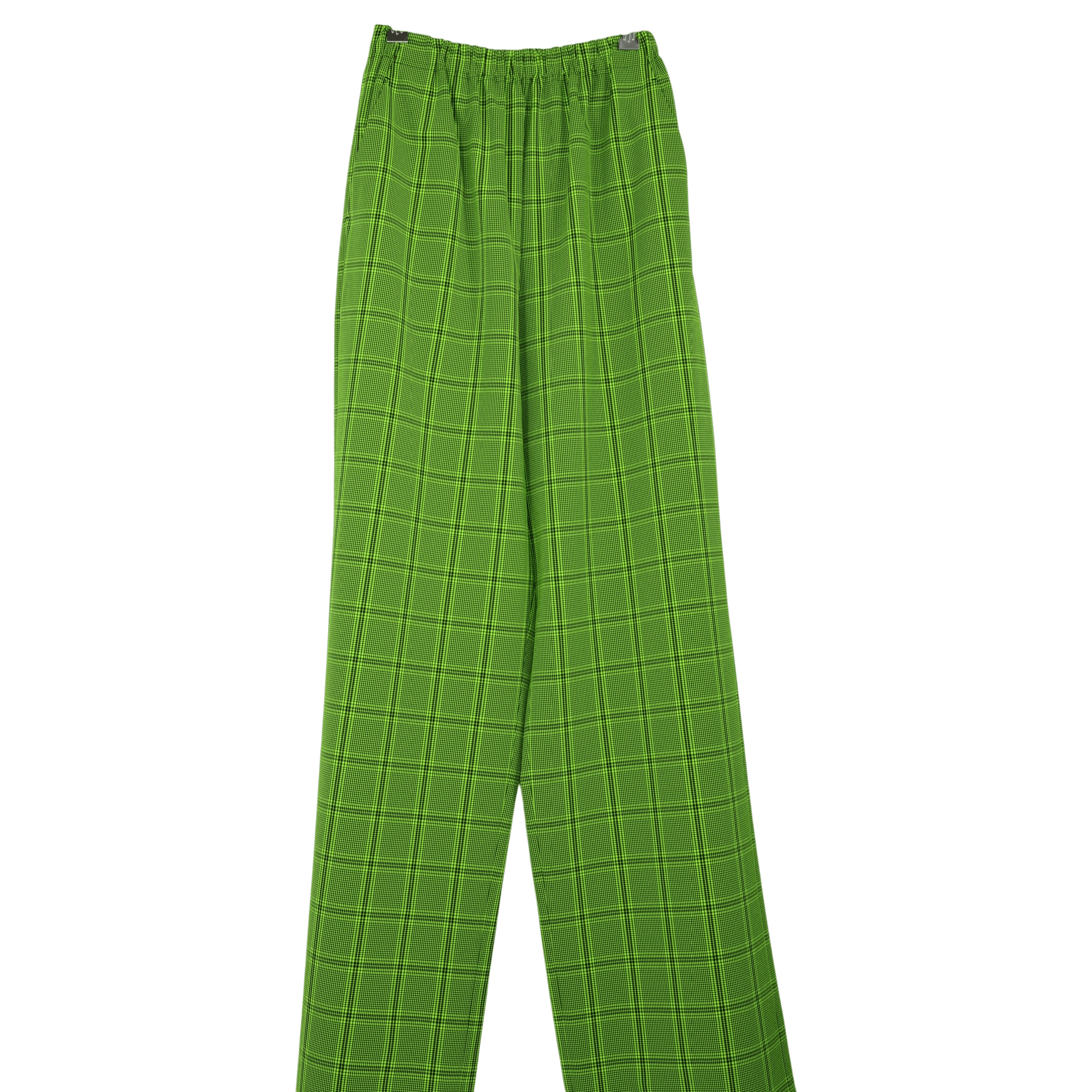 [Campaign] Balenciaga Lime Green Checked Trousers (M44) - Brand New - Balenciaga - from the ss17 to aw21 archives