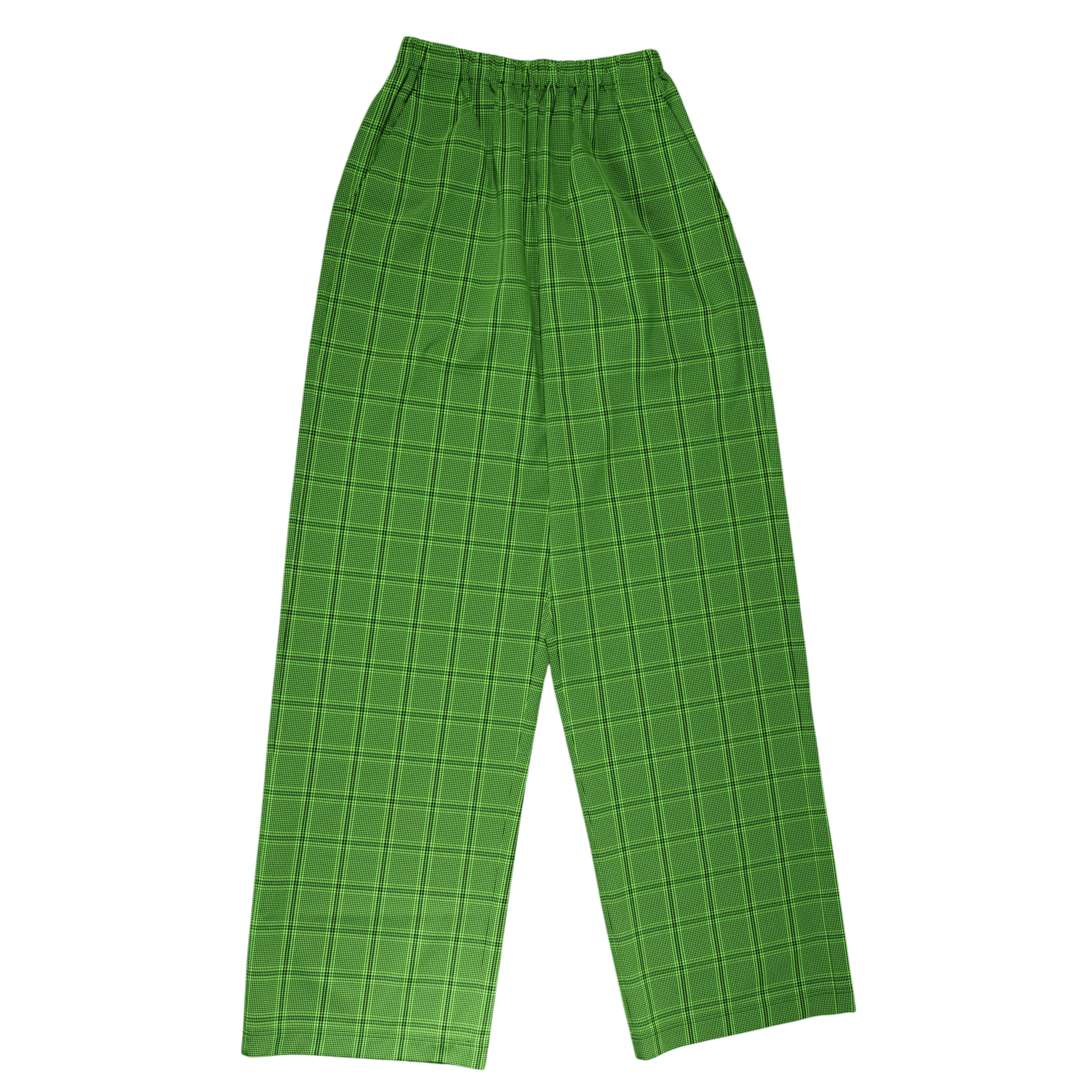 [Campaign] Balenciaga Lime Green Checked Trousers (M44) - Brand New - Balenciaga - from the ss17 to aw21 archives