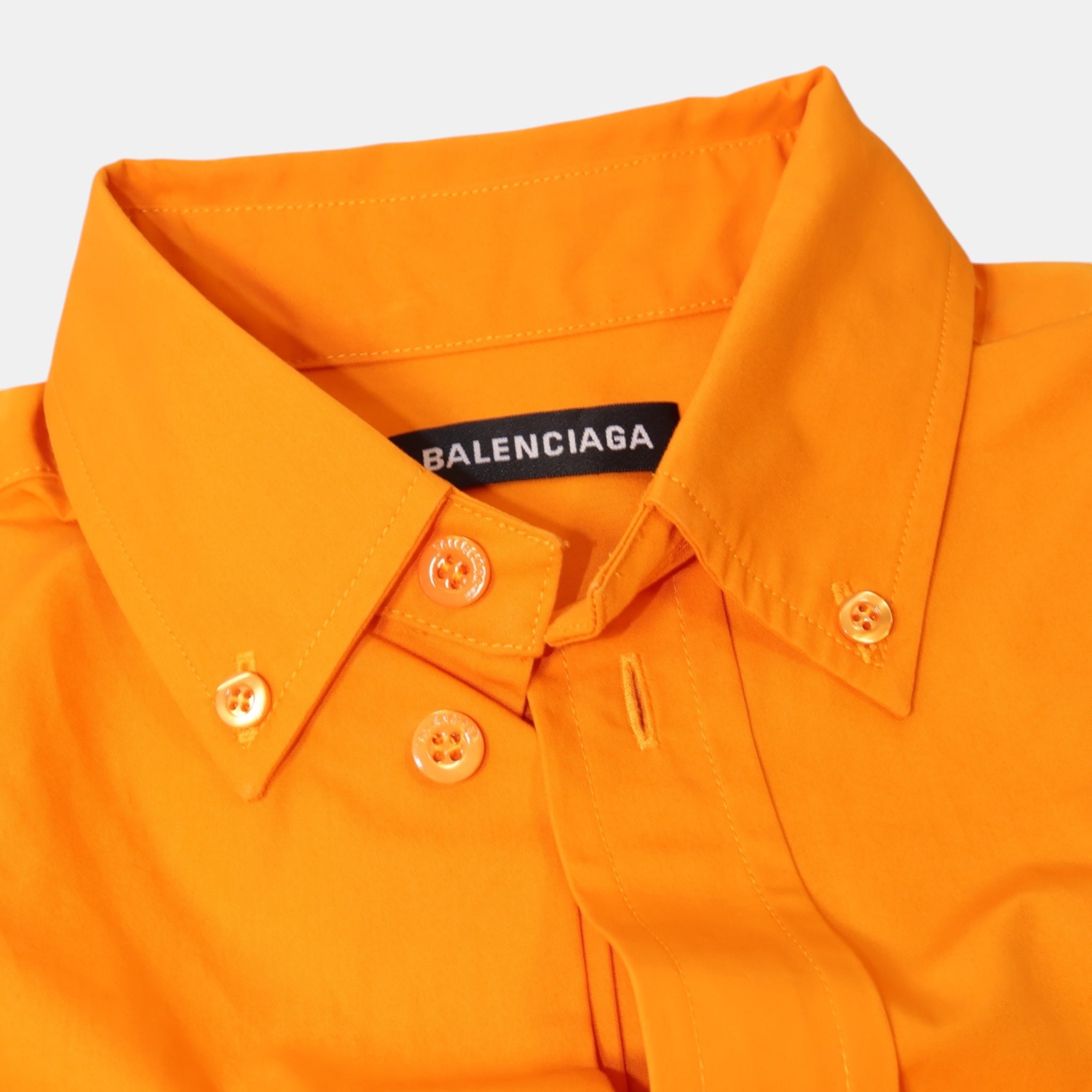 [Campaign] Balenciaga Orange Shrunk Shirt (M39) - Excellent - Balenciaga - from the ss17 to aw21 archives