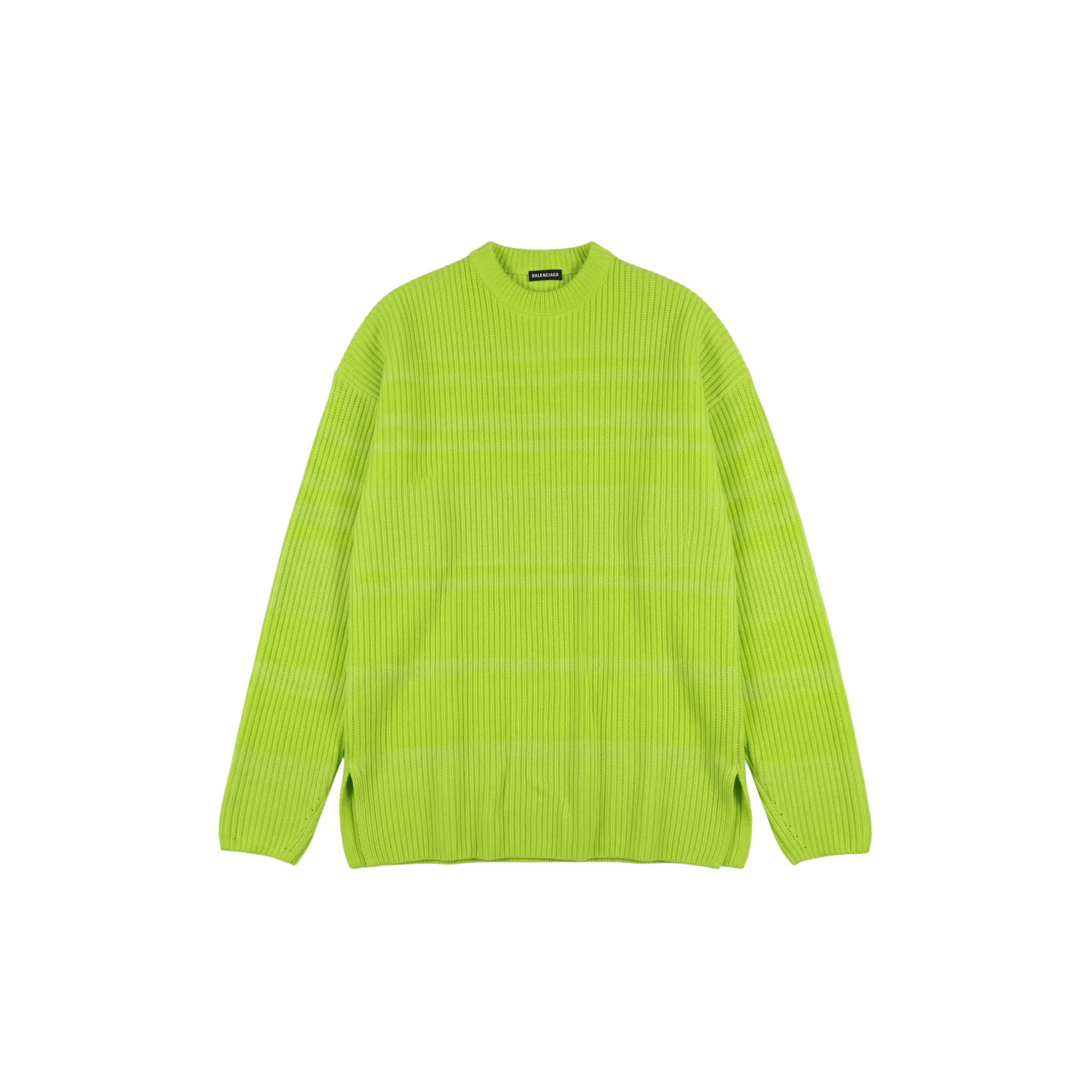 [Campaign] Balenciaga Over-dyed Stripy Knit Lime (XS) - Brand New w/ Tags - Balenciaga - from the ss17 to aw21 archives