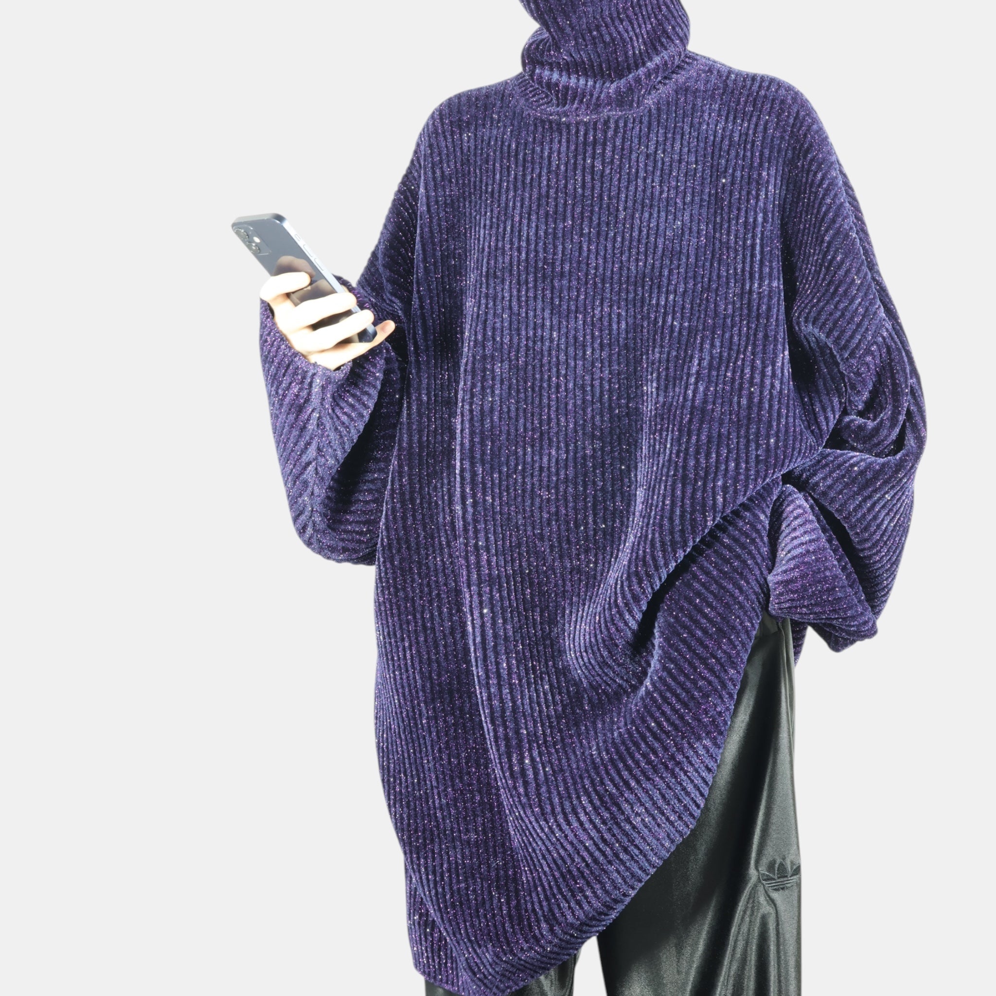 [Campaign] Balenciaga Oversized Lurex Turtle Neck Knit (L) - Brand New w/ Tags - Balenciaga - from the ss17 to aw21 archives