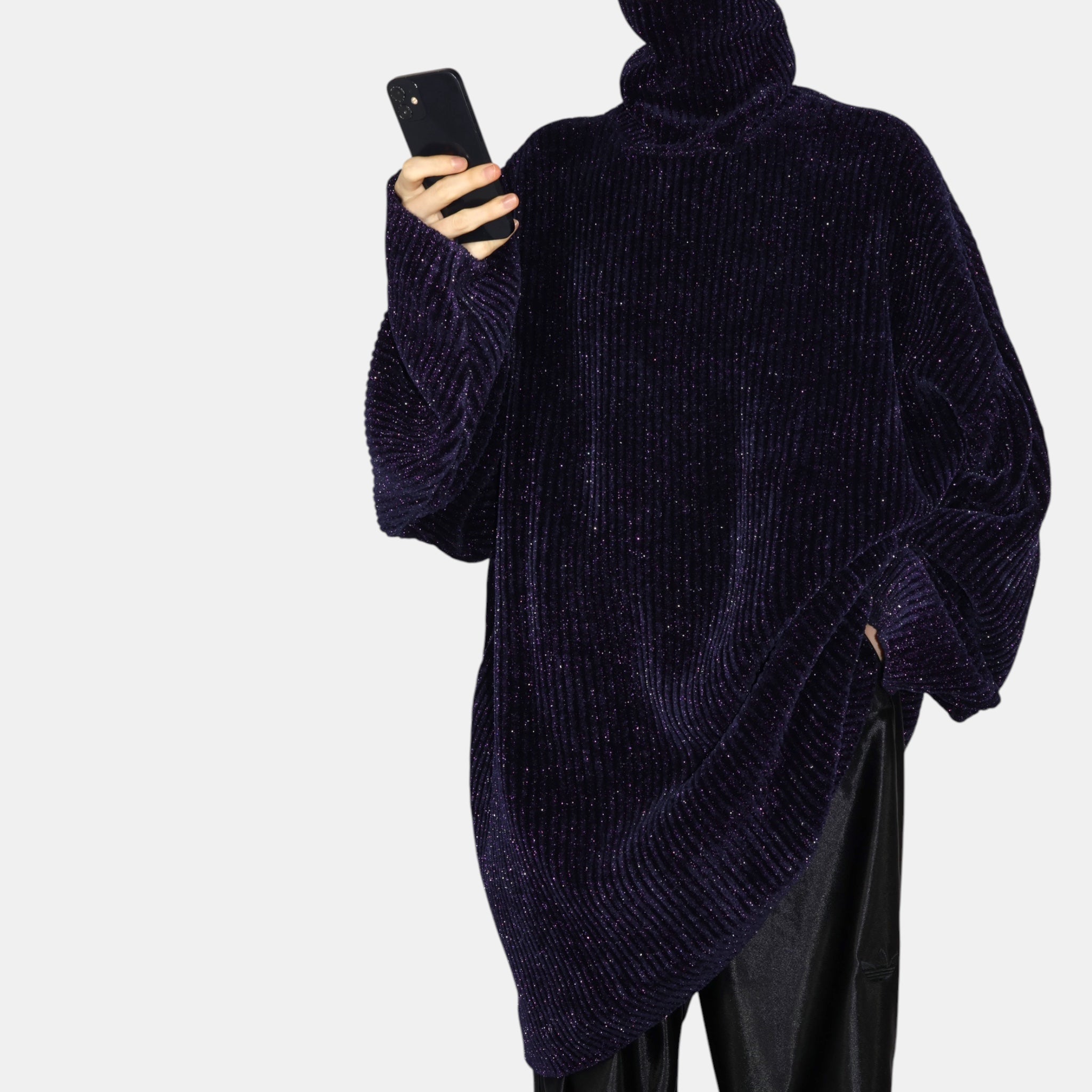 [Campaign] Balenciaga Oversized Lurex Turtle Neck Knit (L) - Brand New w/ Tags - Balenciaga - from the ss17 to aw21 archives
