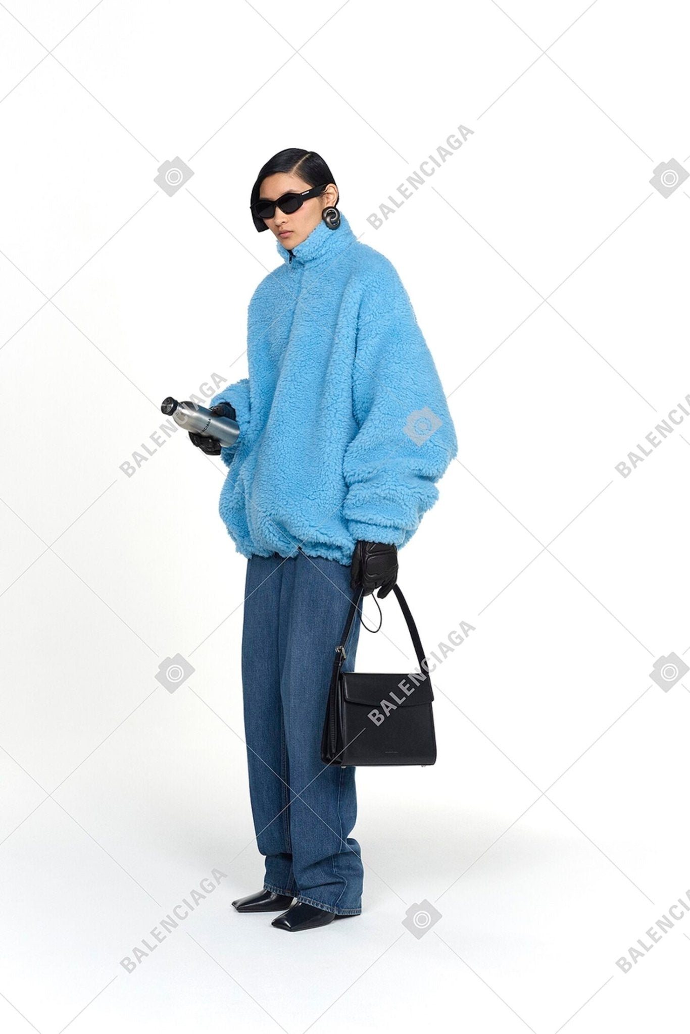 [Campaign] Balenciaga Pink Shearling "Cocoon" Jacket (F38) - Good - Balenciaga - from the ss17 to aw21 archives
