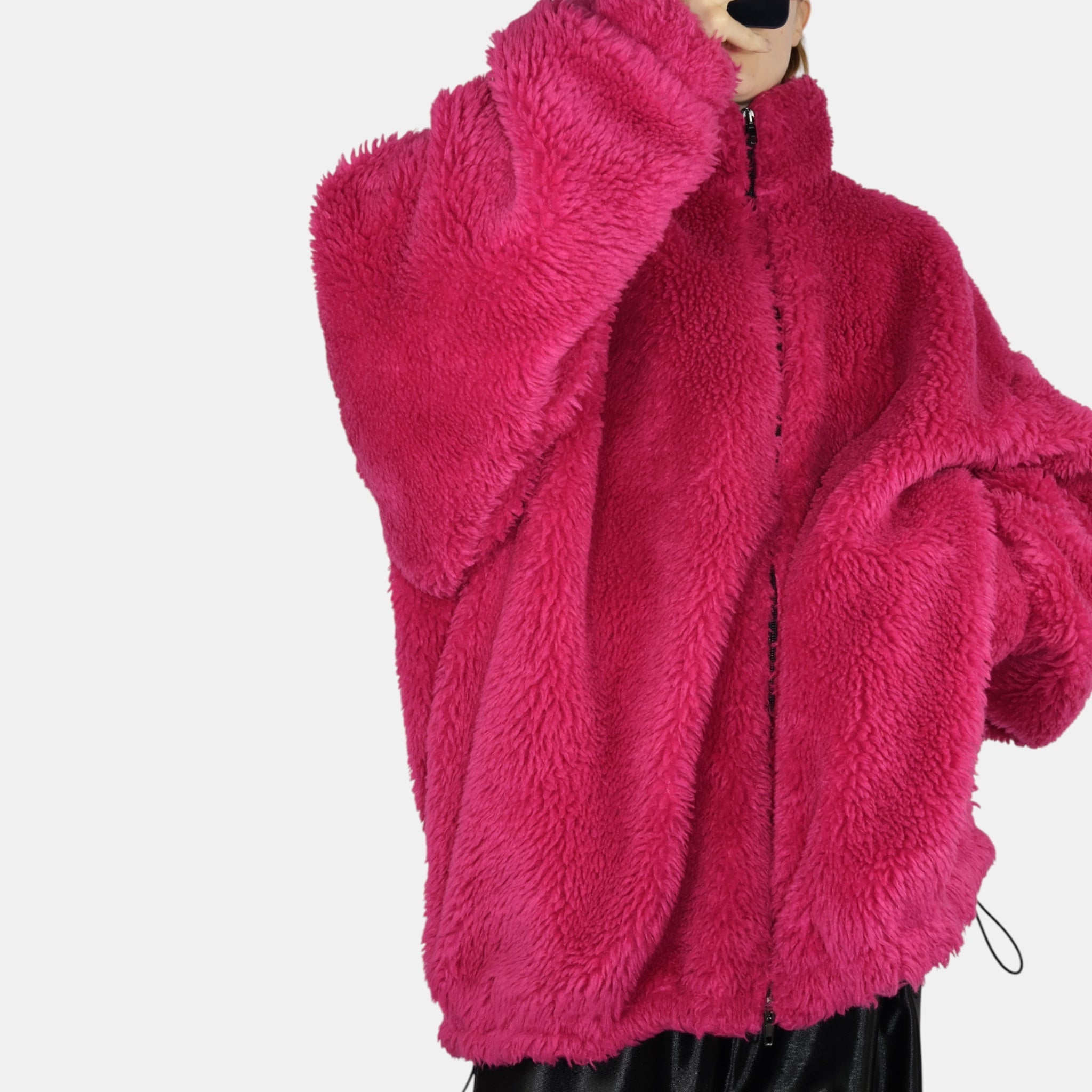 [Campaign] Balenciaga Pink Shearling "Cocoon" Jacket (F38) - Good - Balenciaga - from the ss17 to aw21 archives