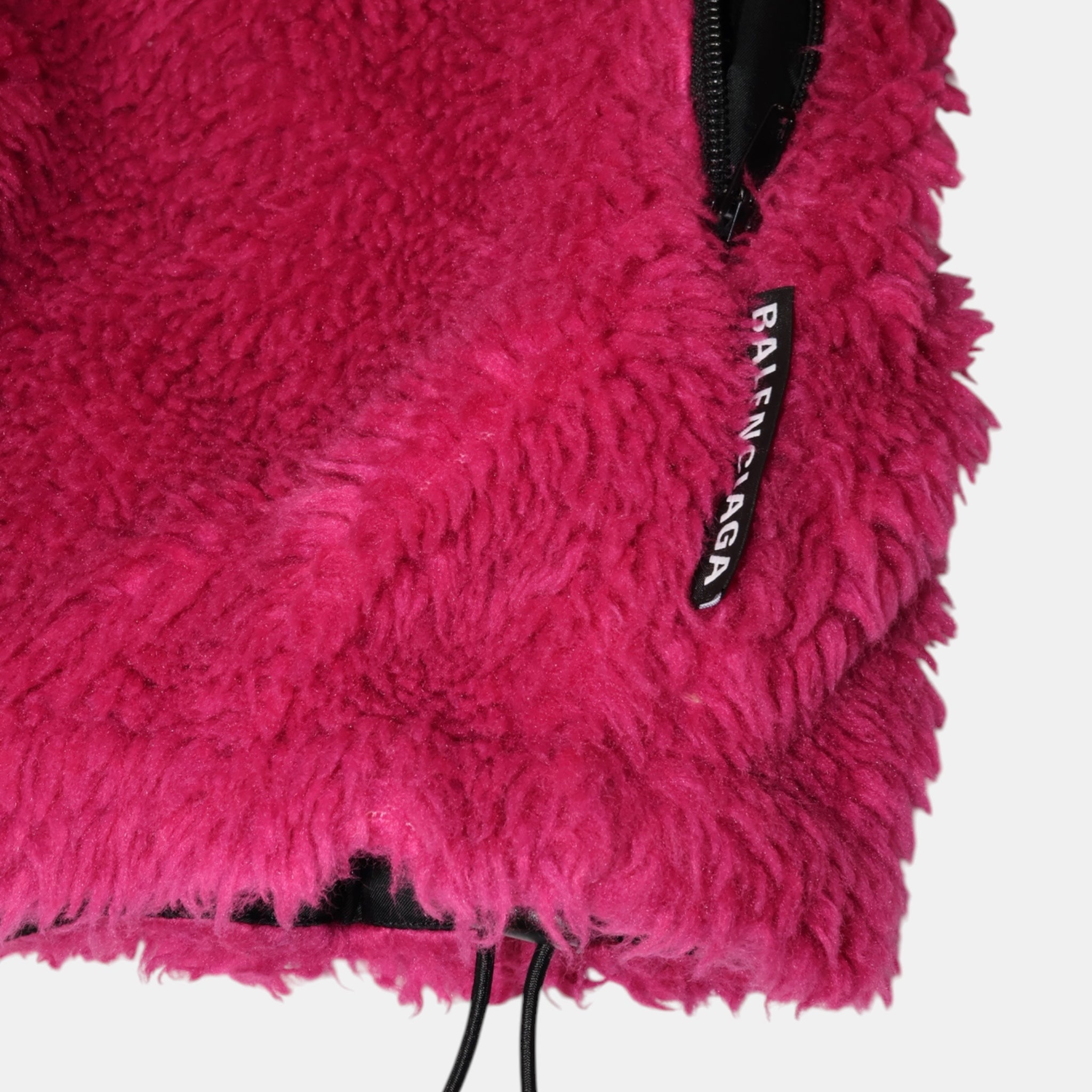 [Campaign] Balenciaga Pink Shearling "Cocoon" Jacket (F38) - Good - Balenciaga - from the ss17 to aw21 archives