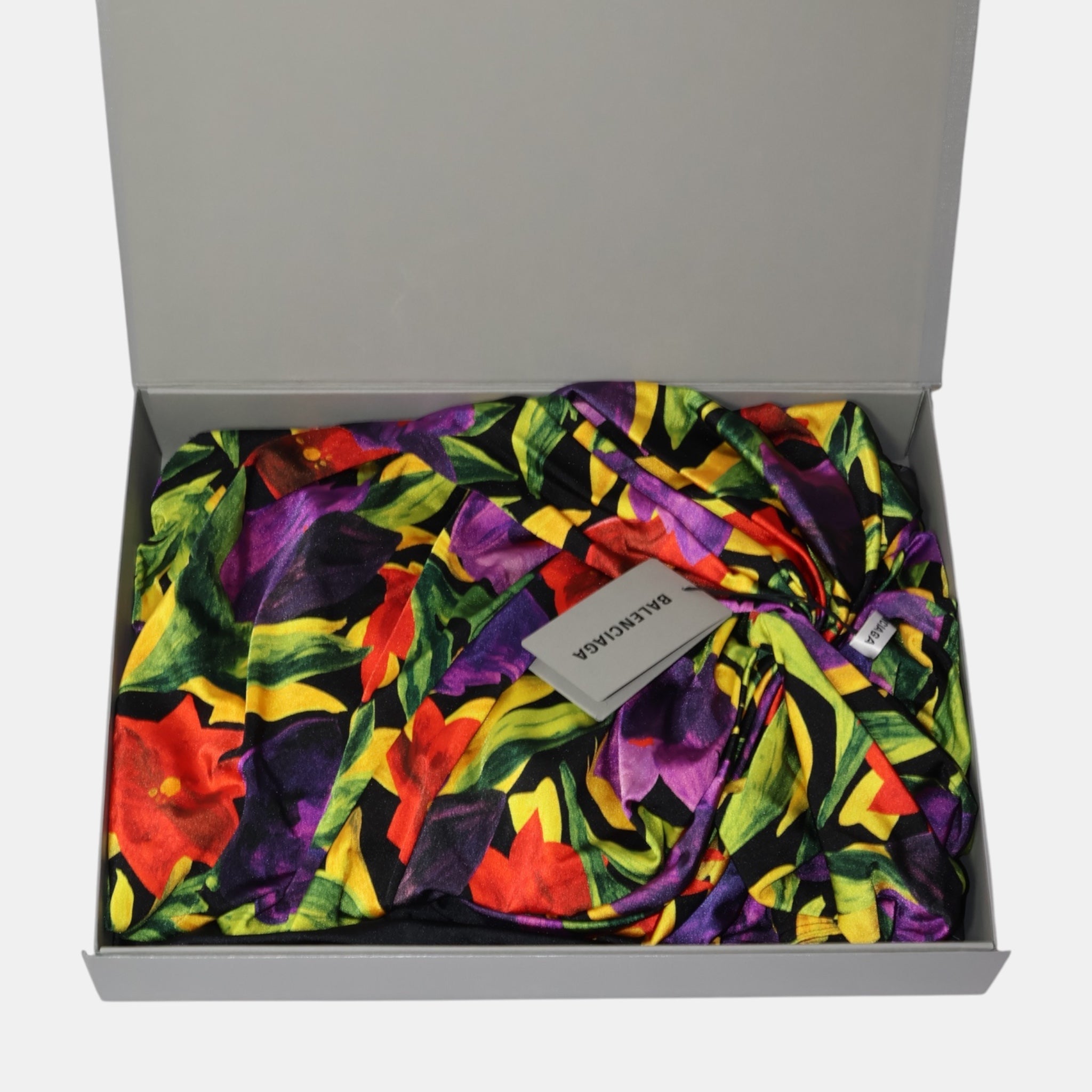 [Campaign] Balenciaga Spandex Floral Draped Tank Top (F34) - Brand New w/ Tags - Balenciaga - from the ss17 to aw21 archives