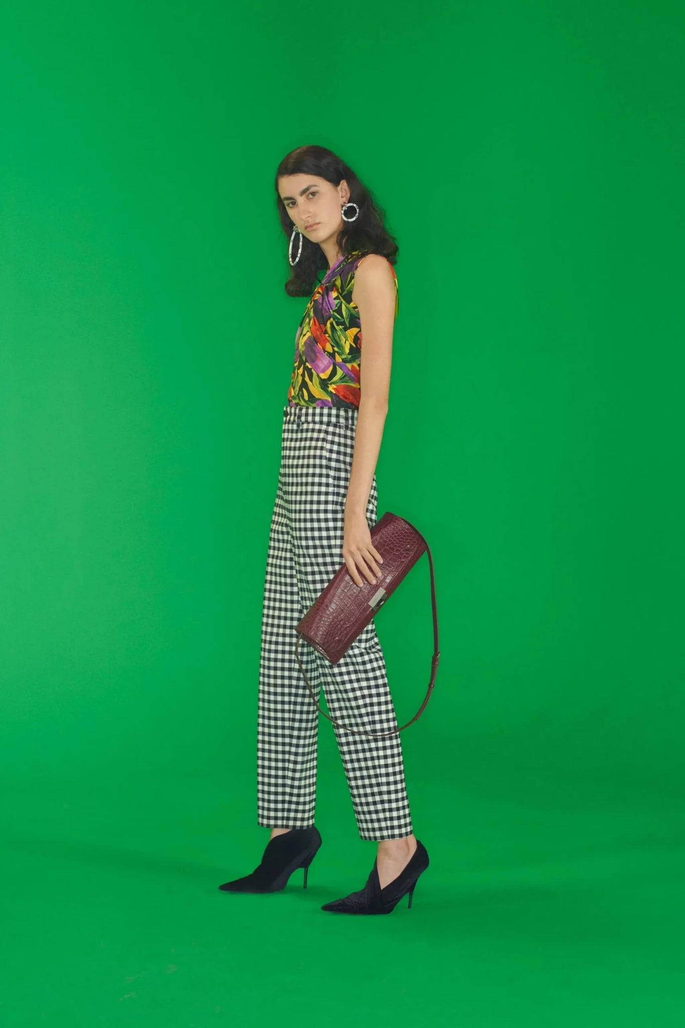 [Campaign] Balenciaga Spandex Floral Draped Tank Top (F34) - Brand New w/ Tags - Balenciaga - from the ss17 to aw21 archives