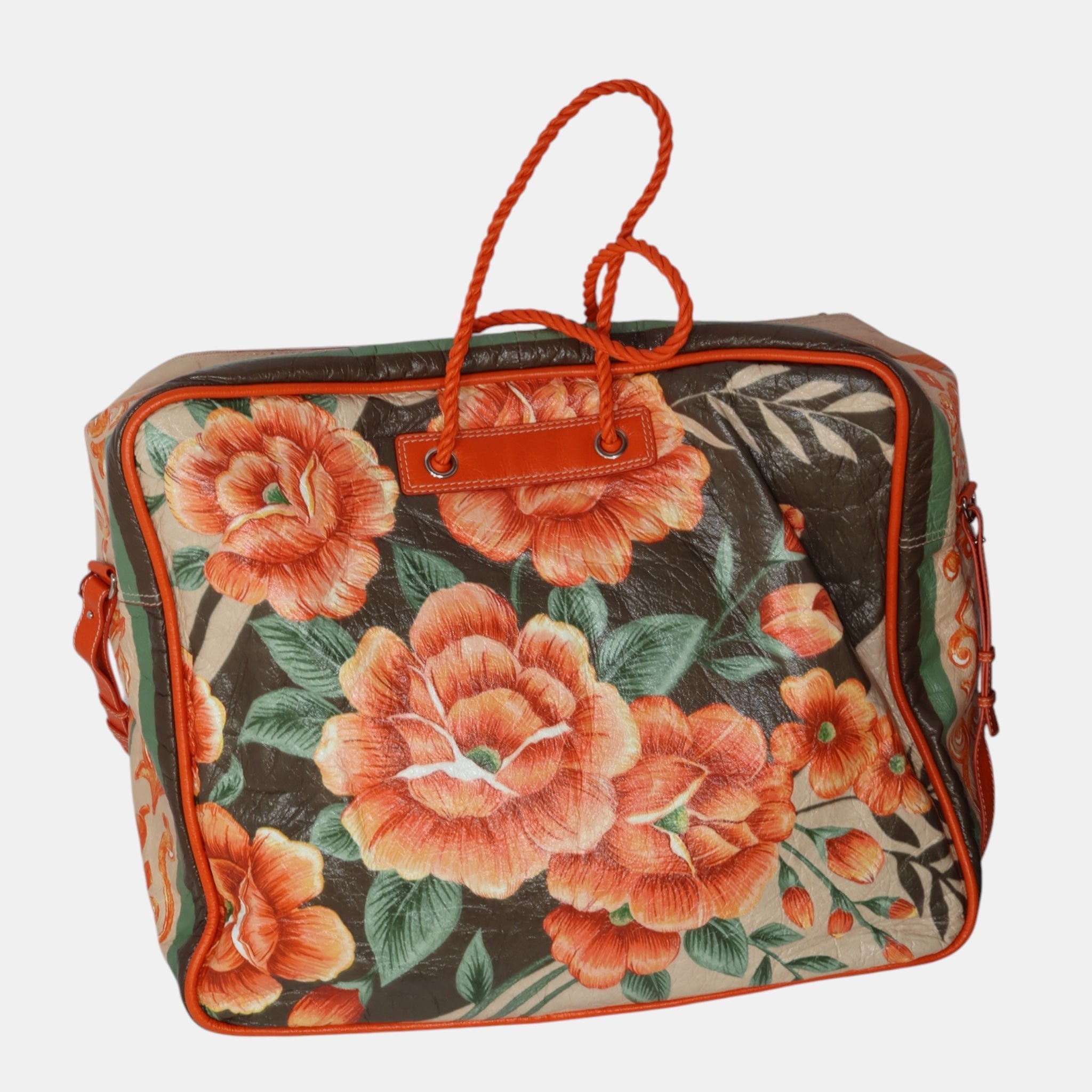 [Runway] Balenciaga Bazar Lambskin XL Blanket Bag Orange - Brand New - Balenciaga - from the ss17 to aw21 archives
