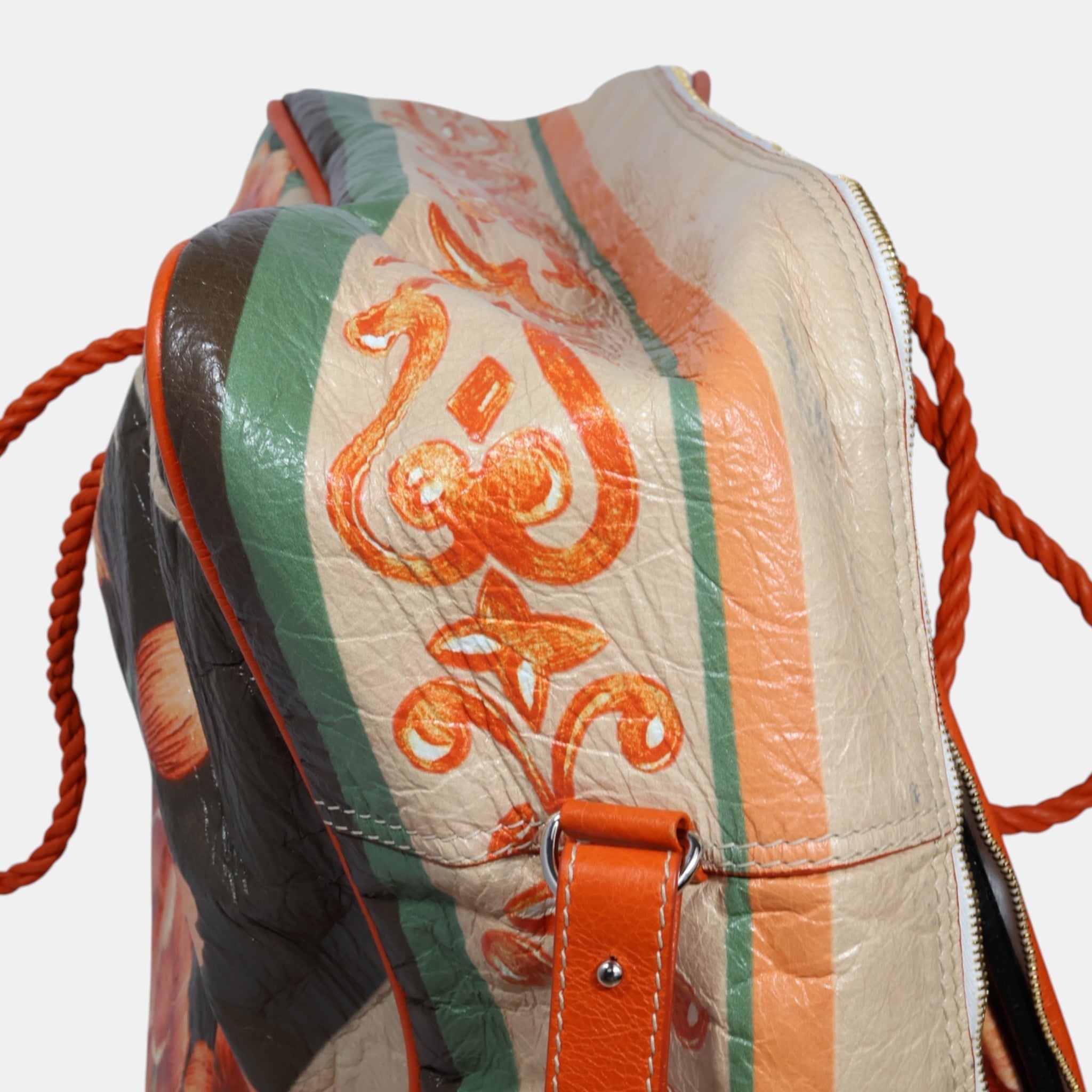 [Runway] Balenciaga Bazar Lambskin XL Blanket Bag Orange - Brand New - Balenciaga - from the ss17 to aw21 archives