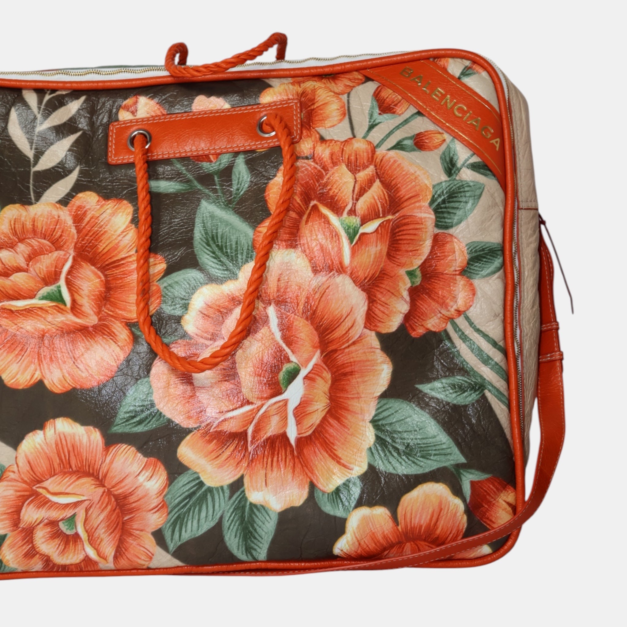 [Runway] Balenciaga Bazar Lambskin XL Blanket Bag Orange - Brand New - Balenciaga - from the ss17 to aw21 archives