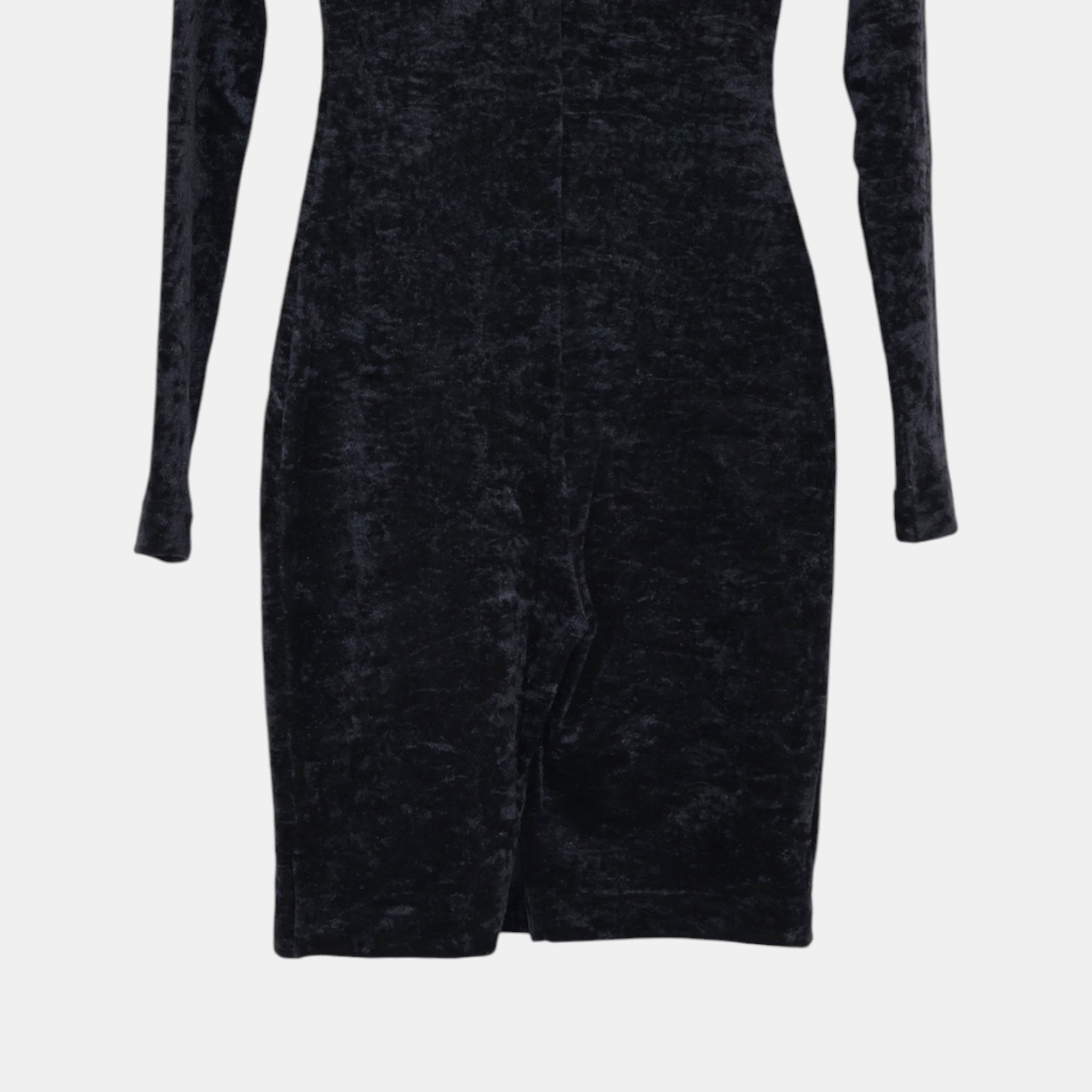 [Runway] Balenciaga Cycling Dress Crushed Velvet Black (F34) - Brand New w/ Tags - Balenciaga - from the ss17 to aw21 archives