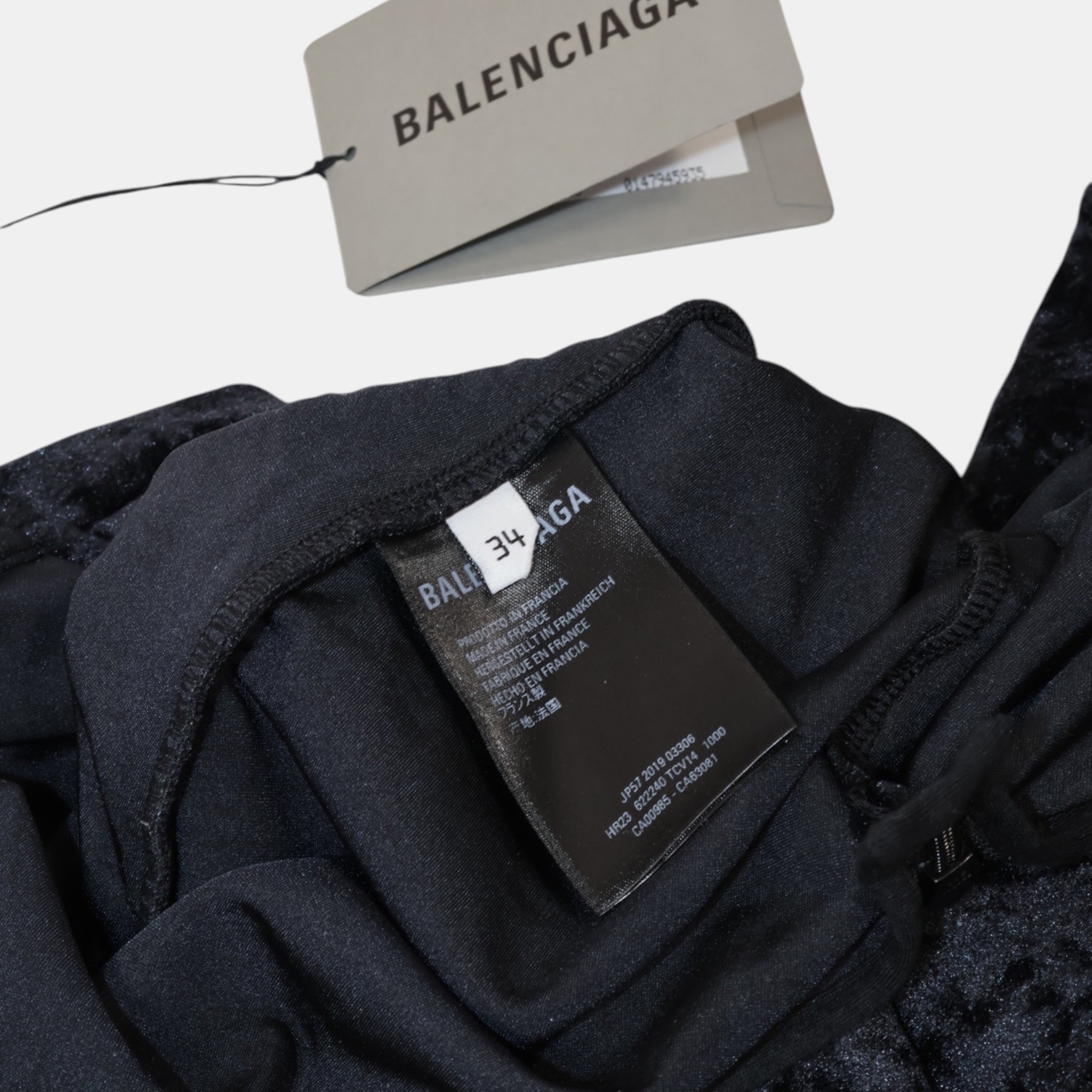 [Runway] Balenciaga Cycling Dress Crushed Velvet Black (F34) - Brand New w/ Tags - Balenciaga - from the ss17 to aw21 archives
