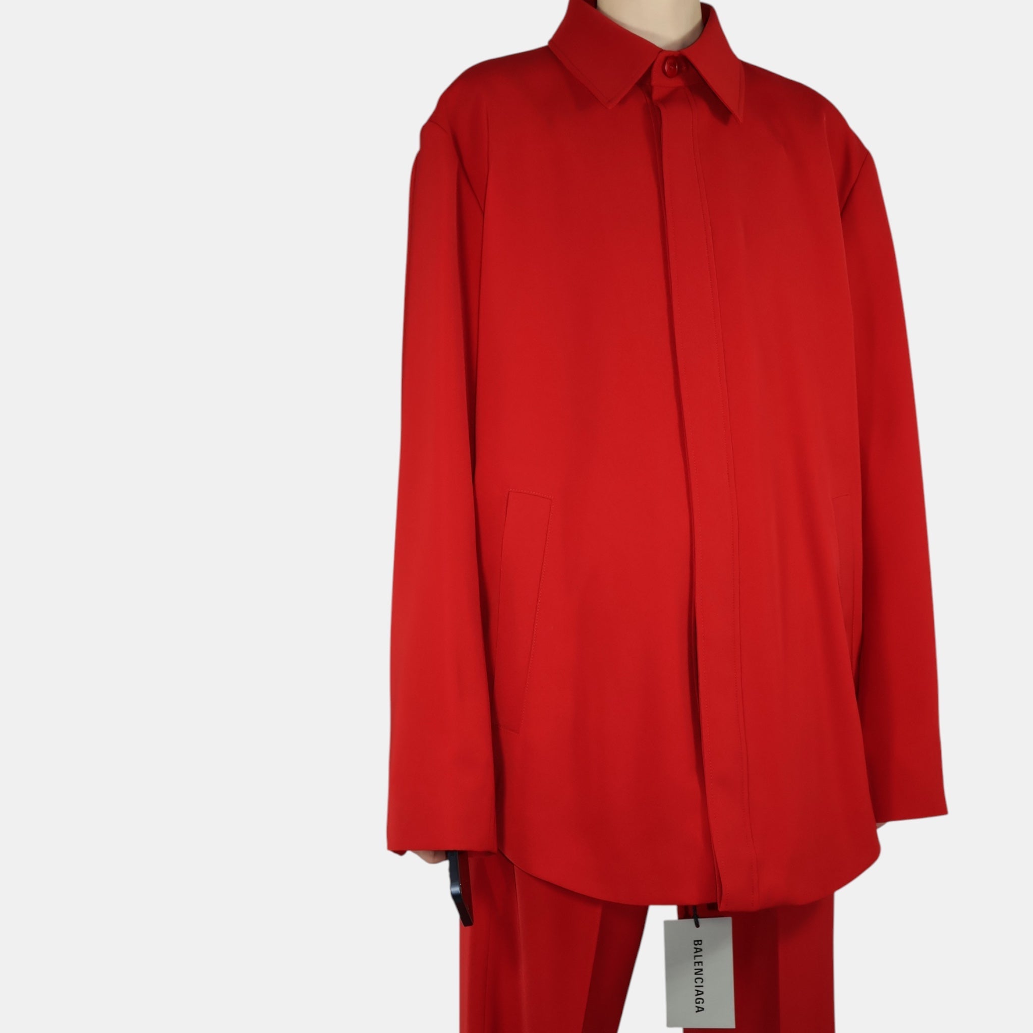 [Runway] Balenciaga Neo Tailoring Red Suit (F34 + F38) - Brand New w/ Tags - Balenciaga - from the ss17 to aw21 archives
