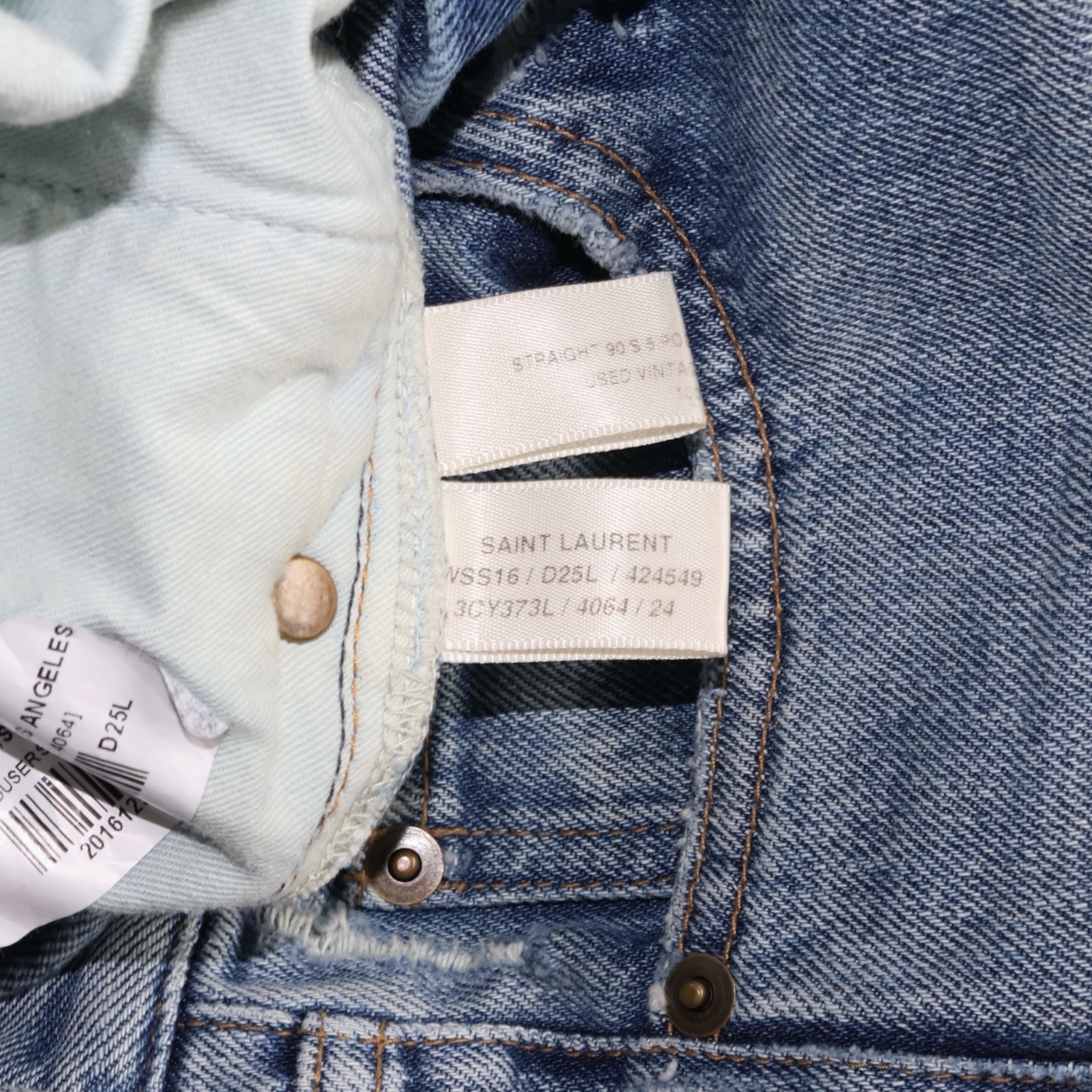 Saint Laurent SS16 Boyfriend Distressed Jeans Hedi Slimane (F36) - Excellent - Saint Laurent - from the ss17 to aw21 archives